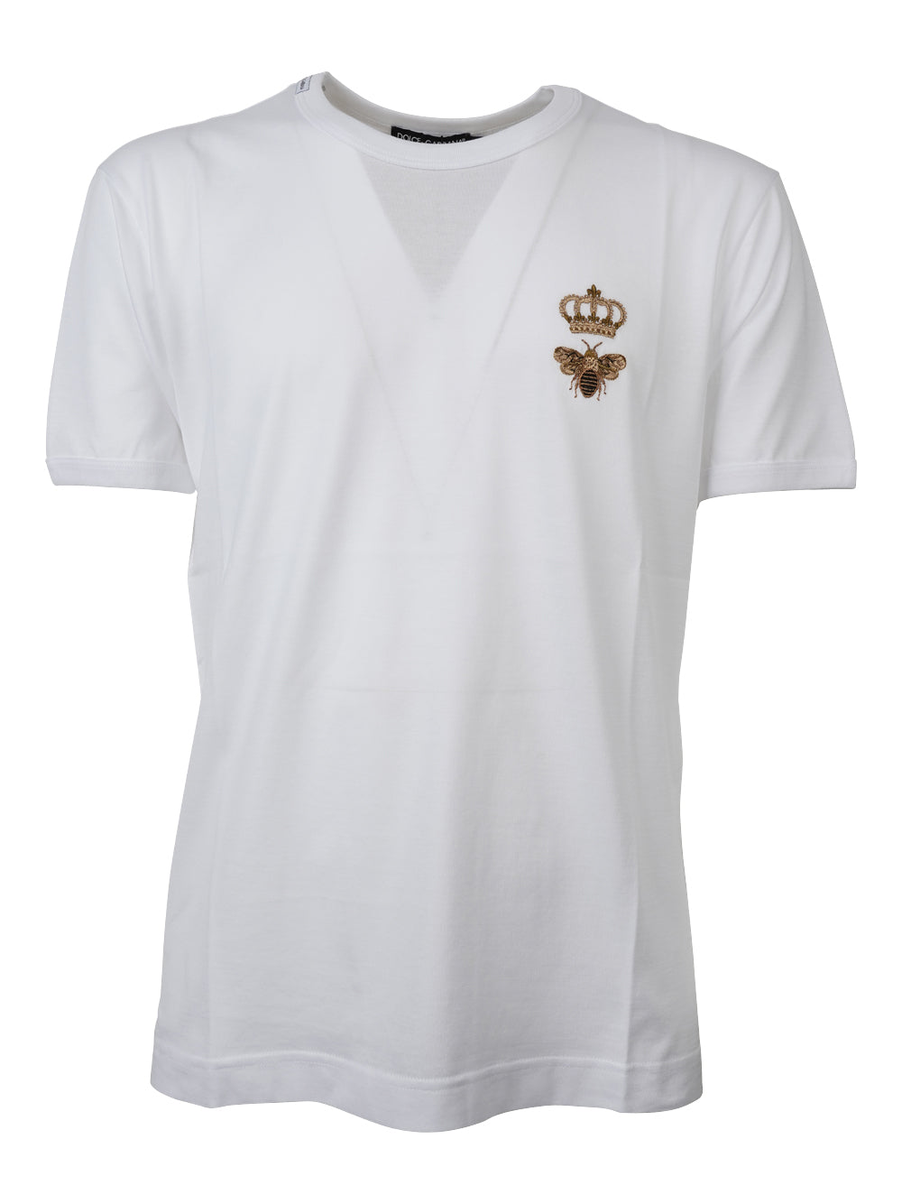 Dolce & Gabbana Men Cotton Jersey T-Shirt With Lurex Embroidery DOLCE & GABBANA
