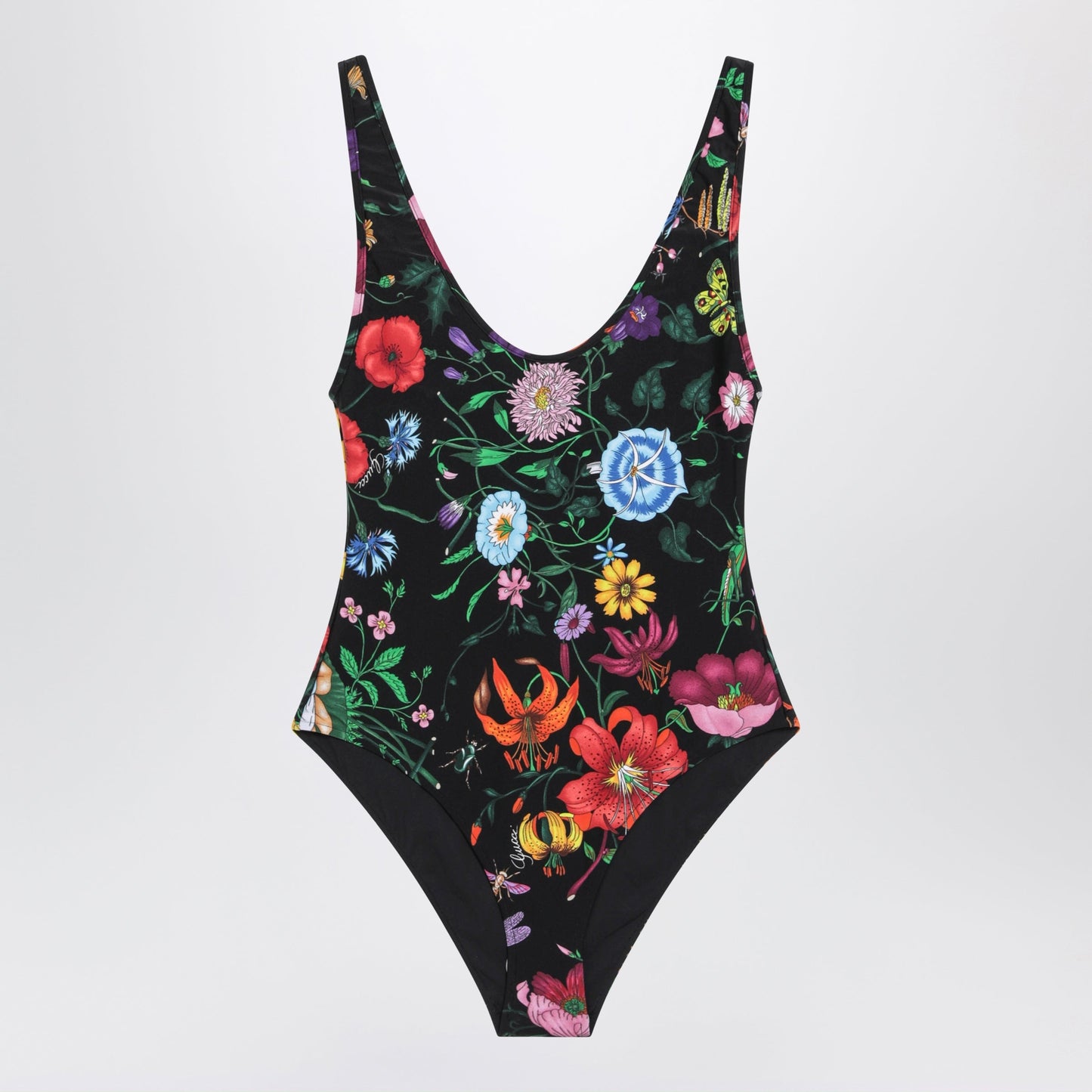 Gucci Sparkling Jersey Swimsuit With Flora Print Women GUCCI