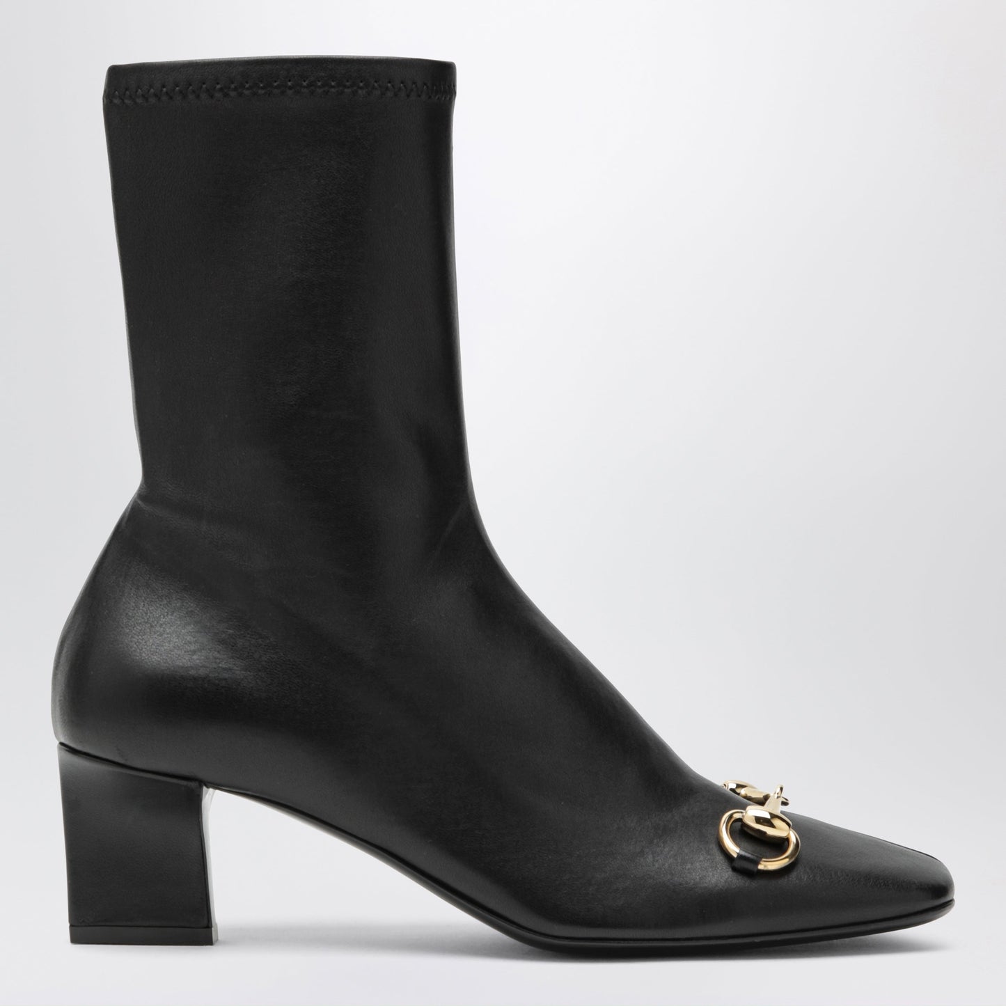 Gucci Black Signora Ankle Boots With Horsebit Women GUCCI