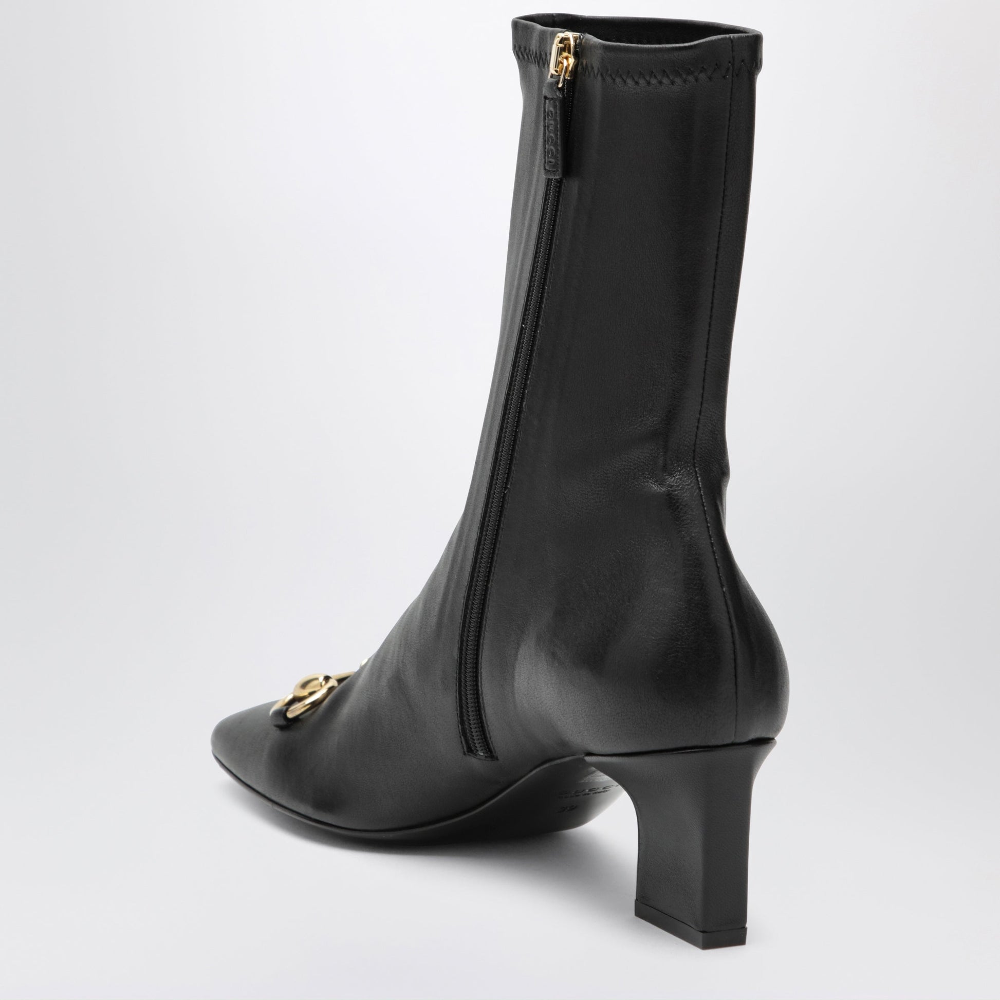 Gucci Black Signora Ankle Boots With Horsebit Women GUCCI