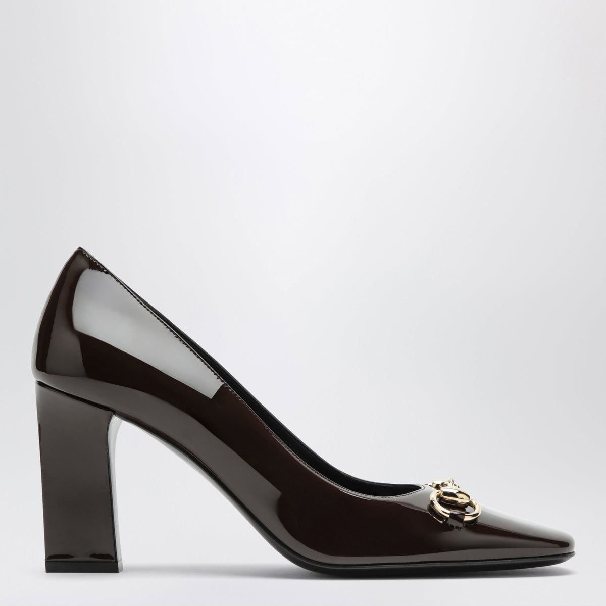 Gucci Brown Patent Leather Ladies' Pumps Women GUCCI