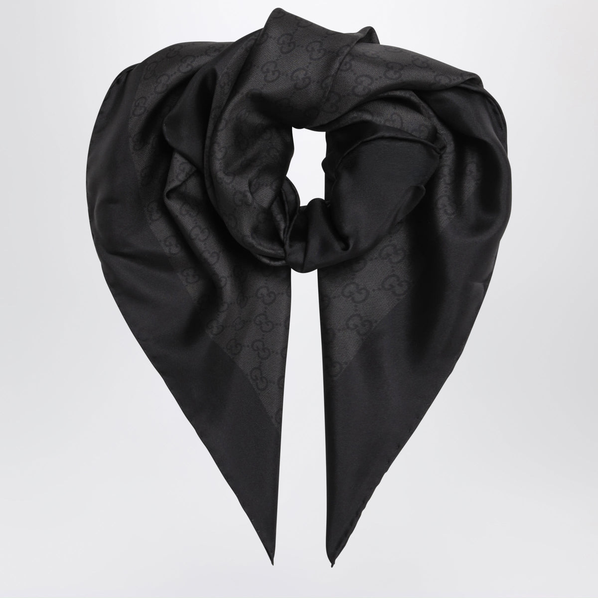 Gucci Printed Silk Twill Carre With Gg Print Women GUCCI