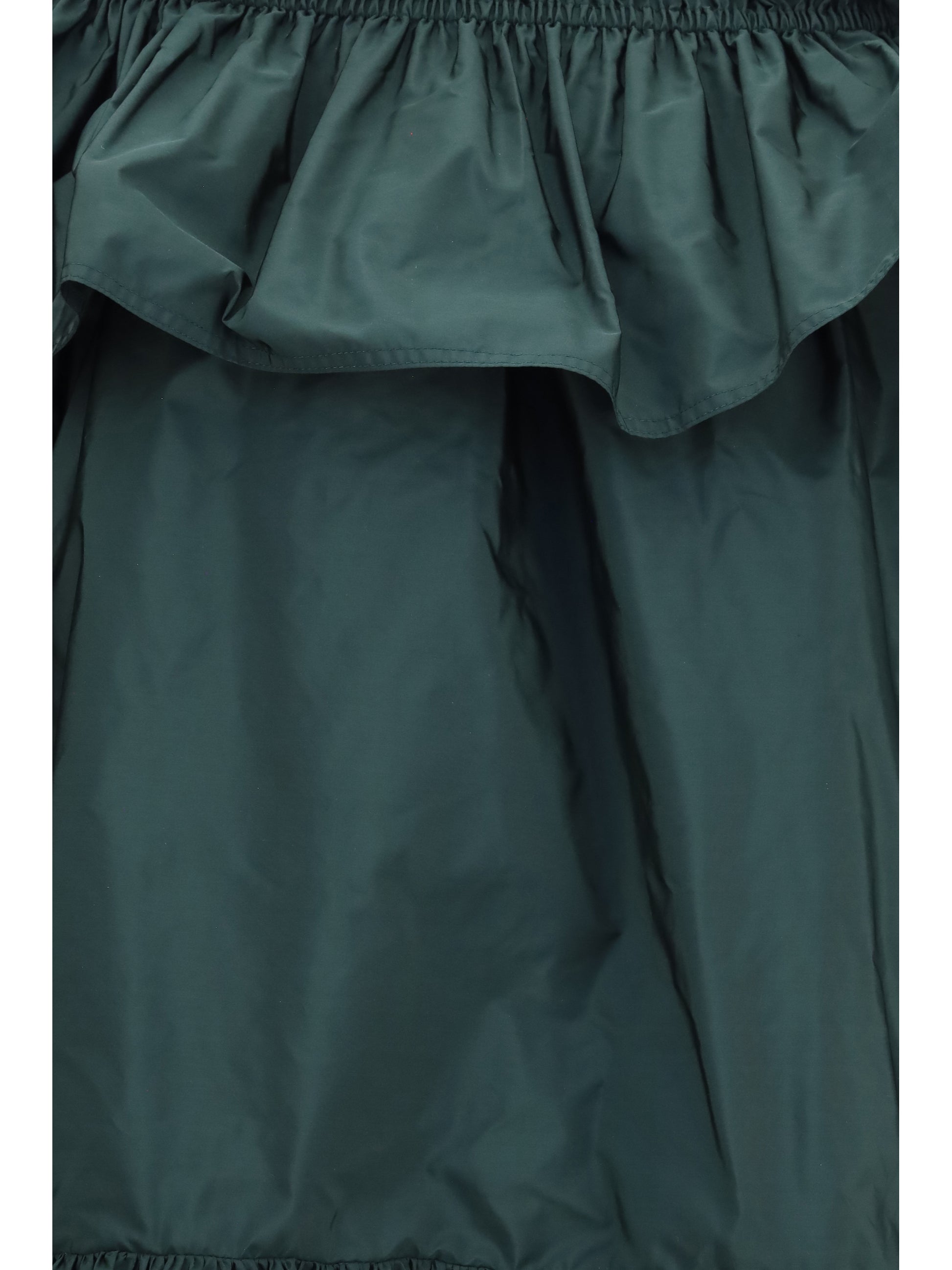 Saint Laurent Women Ruffled Nylon Poplin Dress SAINT LAURENT