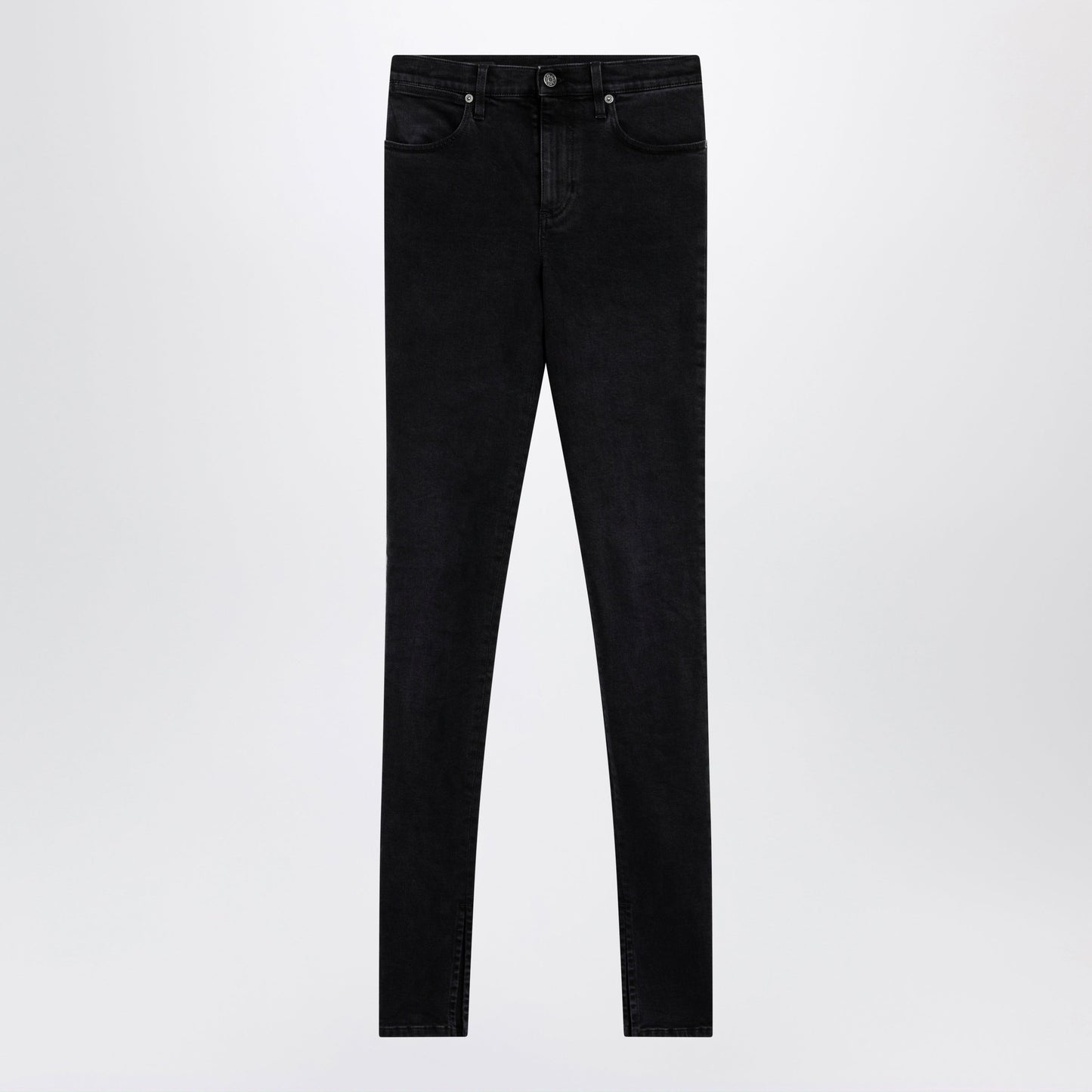 Gucci Skinny Washed Cotton Denim Jeans In Black Women GUCCI