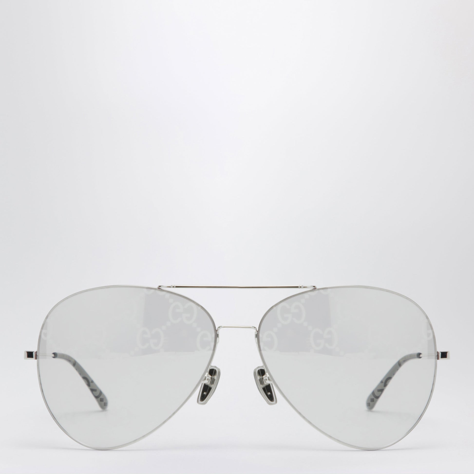 Gucci Silver Pilot Sunglasses Men GUCCI