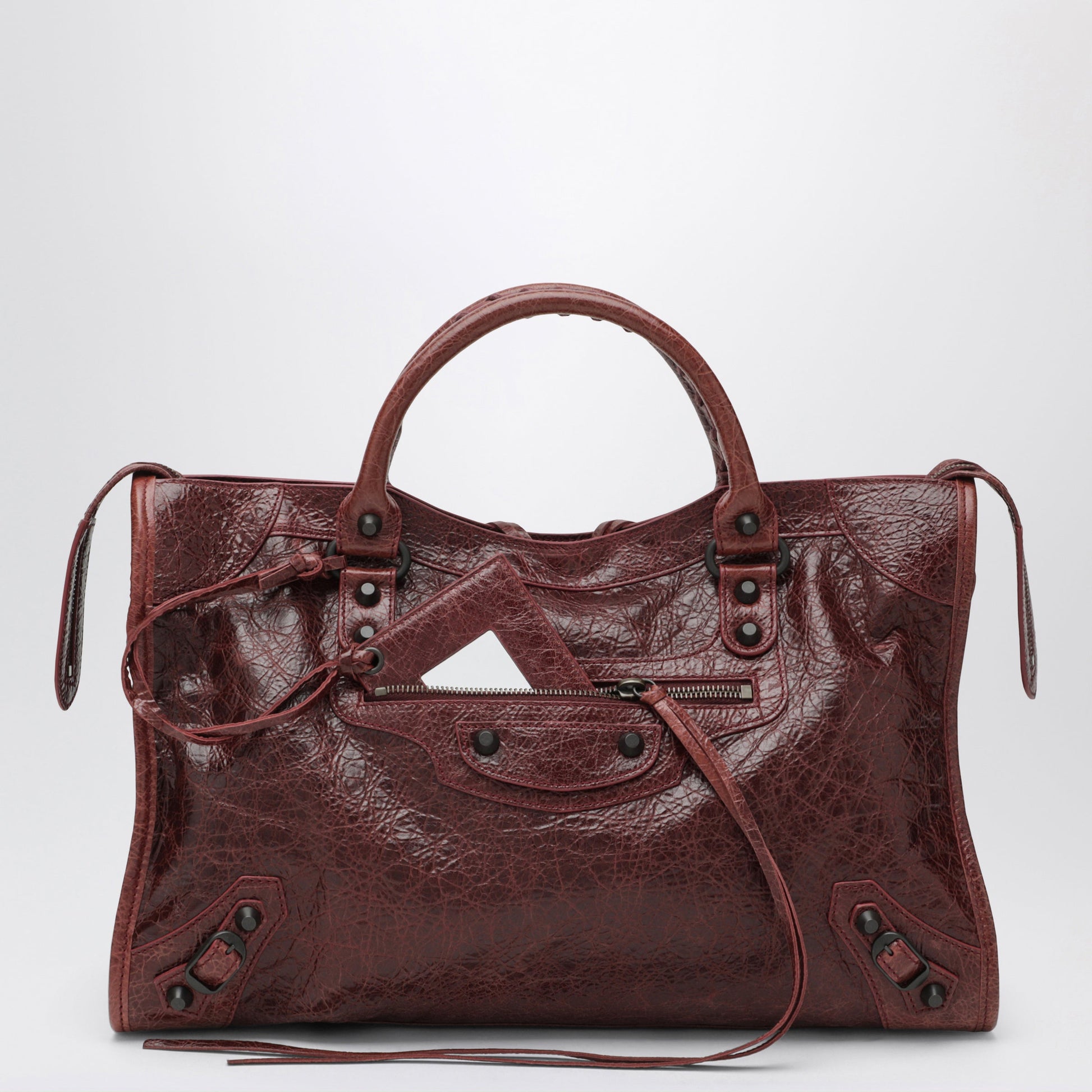 Balenciaga Medium Le City Handbag In Merlot Leather Women BALENCIAGA