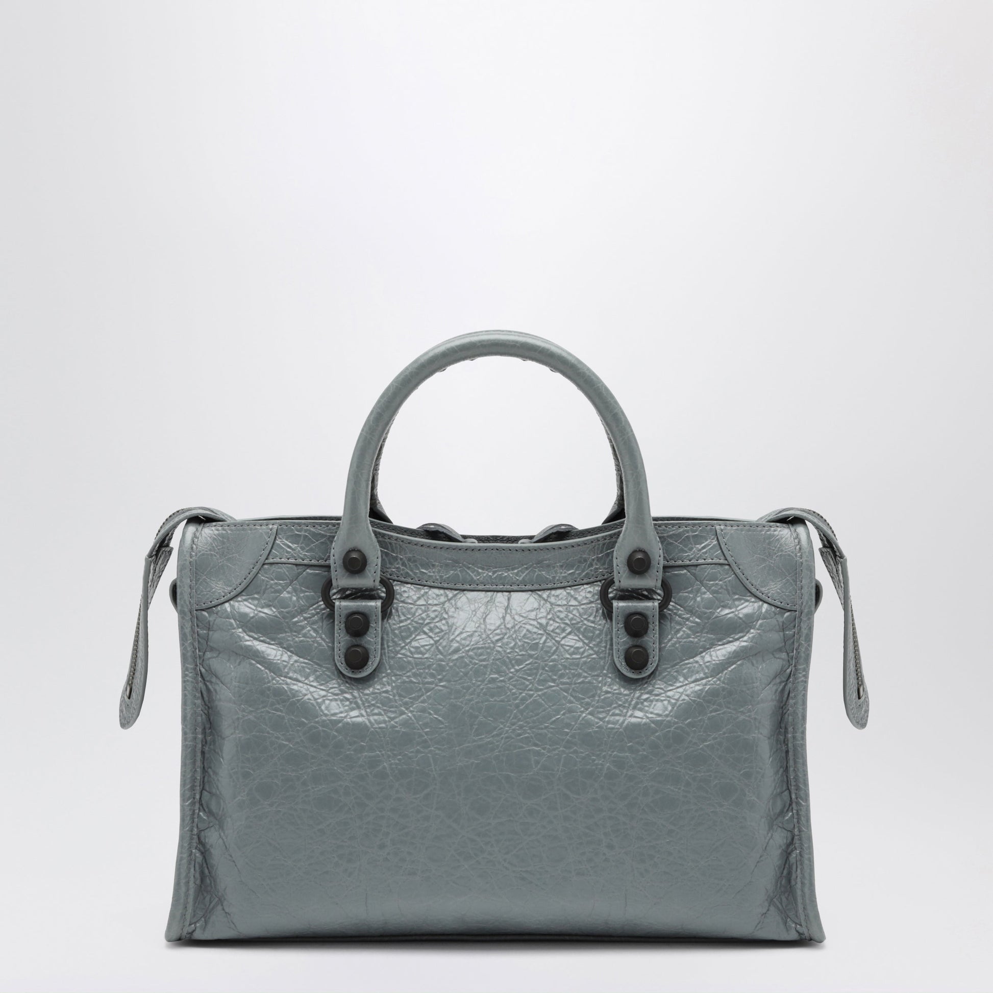 Balenciaga Small Le City Bag In Grey Blue Leather Women BALENCIAGA