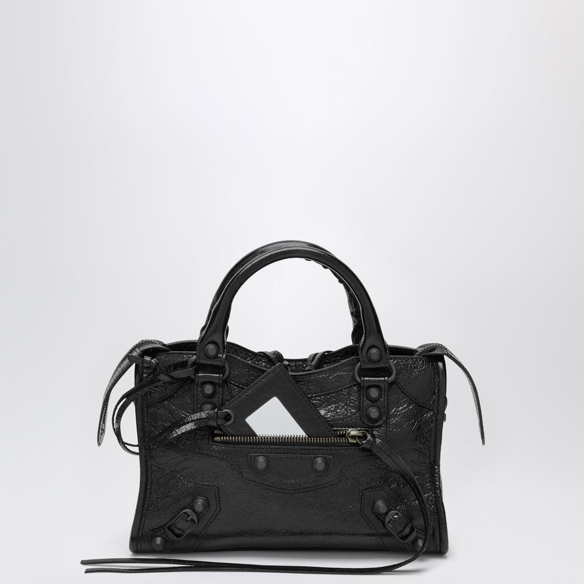 Balenciaga Le City Mini Handbag In Arena Lambskin Black Women BALENCIAGA