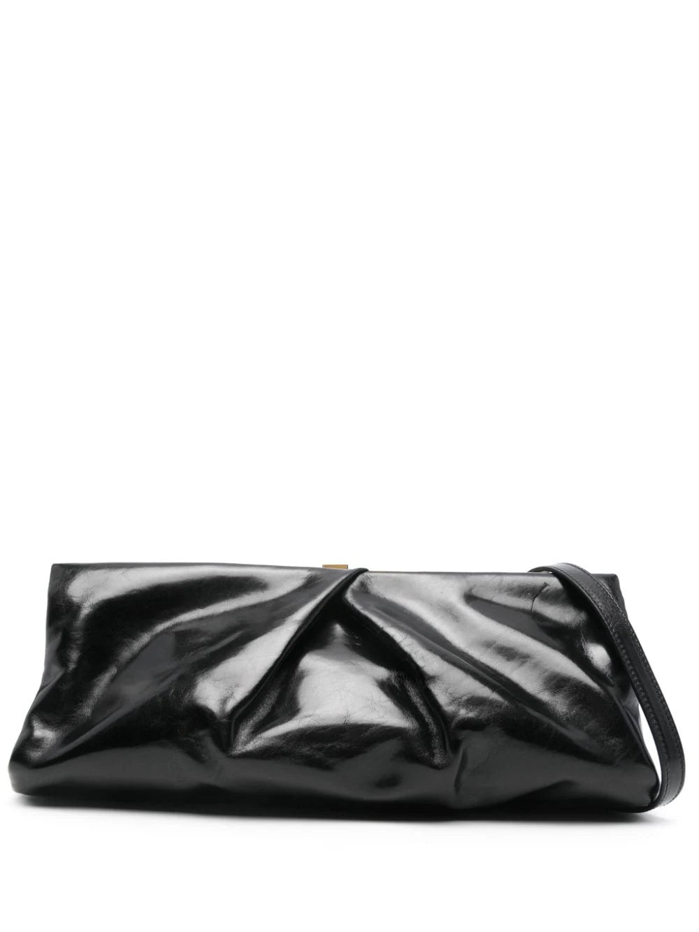 Dries Van Noten Women Large Leather Clutch Bag, With Detachable Adjustable Shoulder Strap. DRIES VAN NOTEN