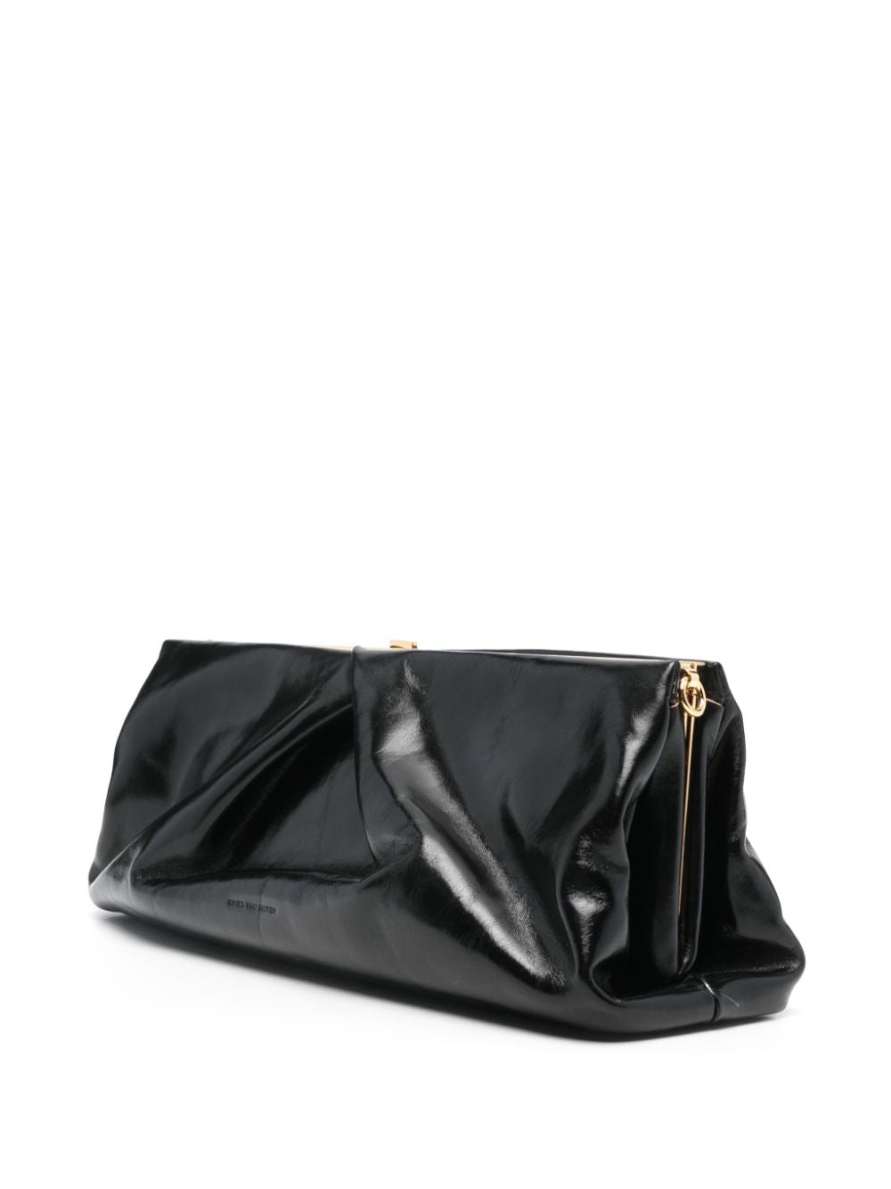Dries Van Noten Women Large Leather Clutch Bag, With Detachable Adjustable Shoulder Strap. DRIES VAN NOTEN