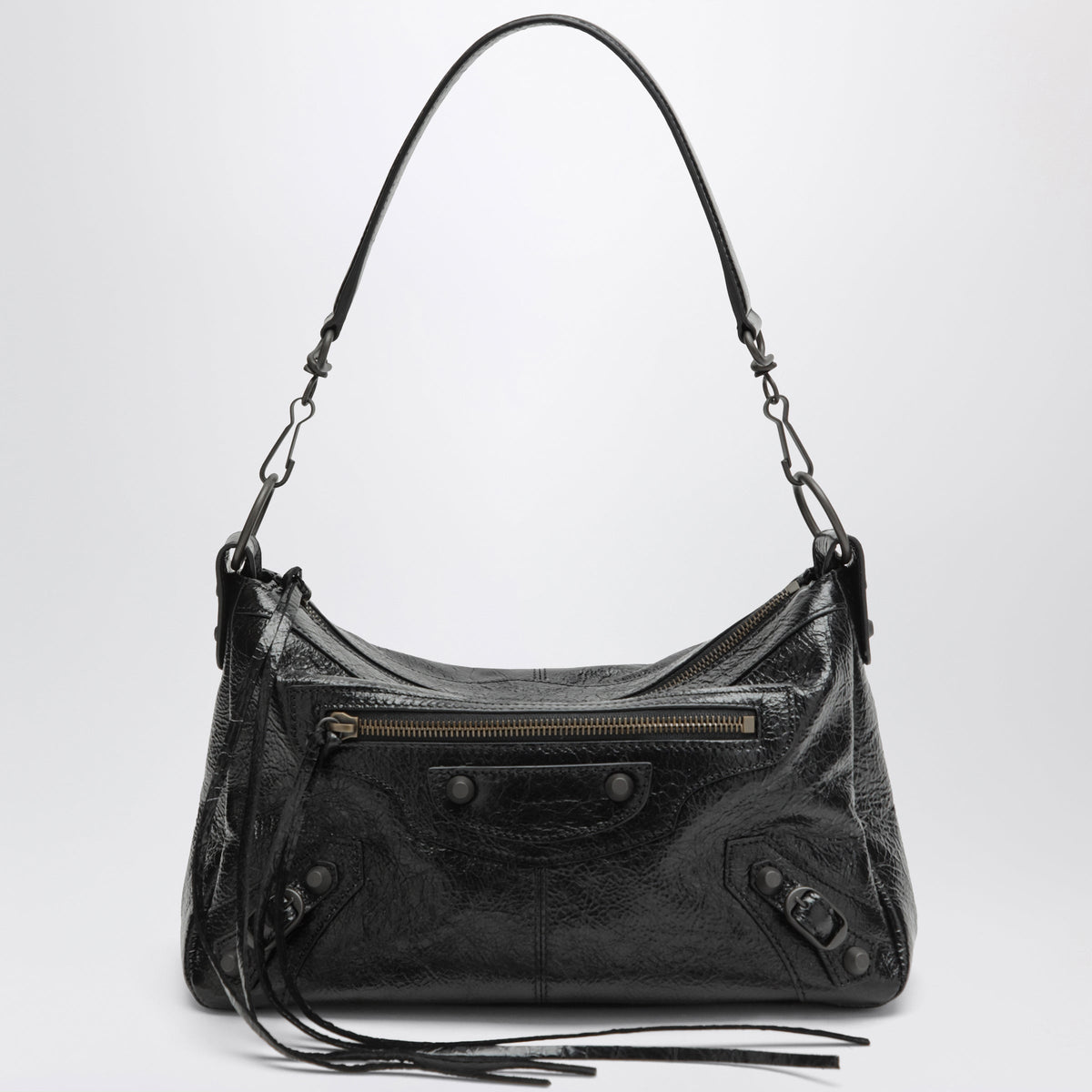 Balenciaga Le City Moto Piccola Black Lambskin Leather Bag Men BALENCIAGA