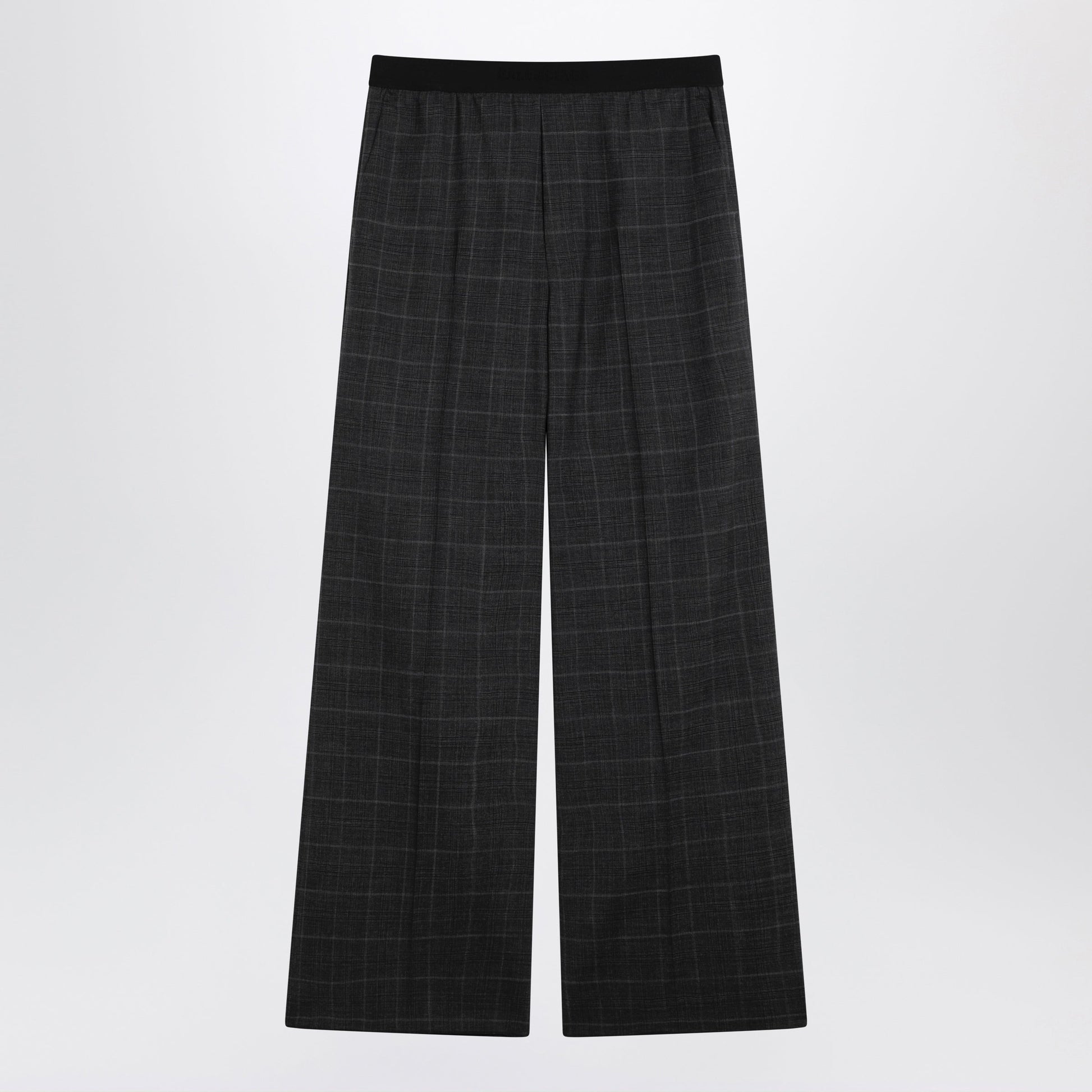 Balenciaga Dark Grey Tartan Trousers Men BALENCIAGA