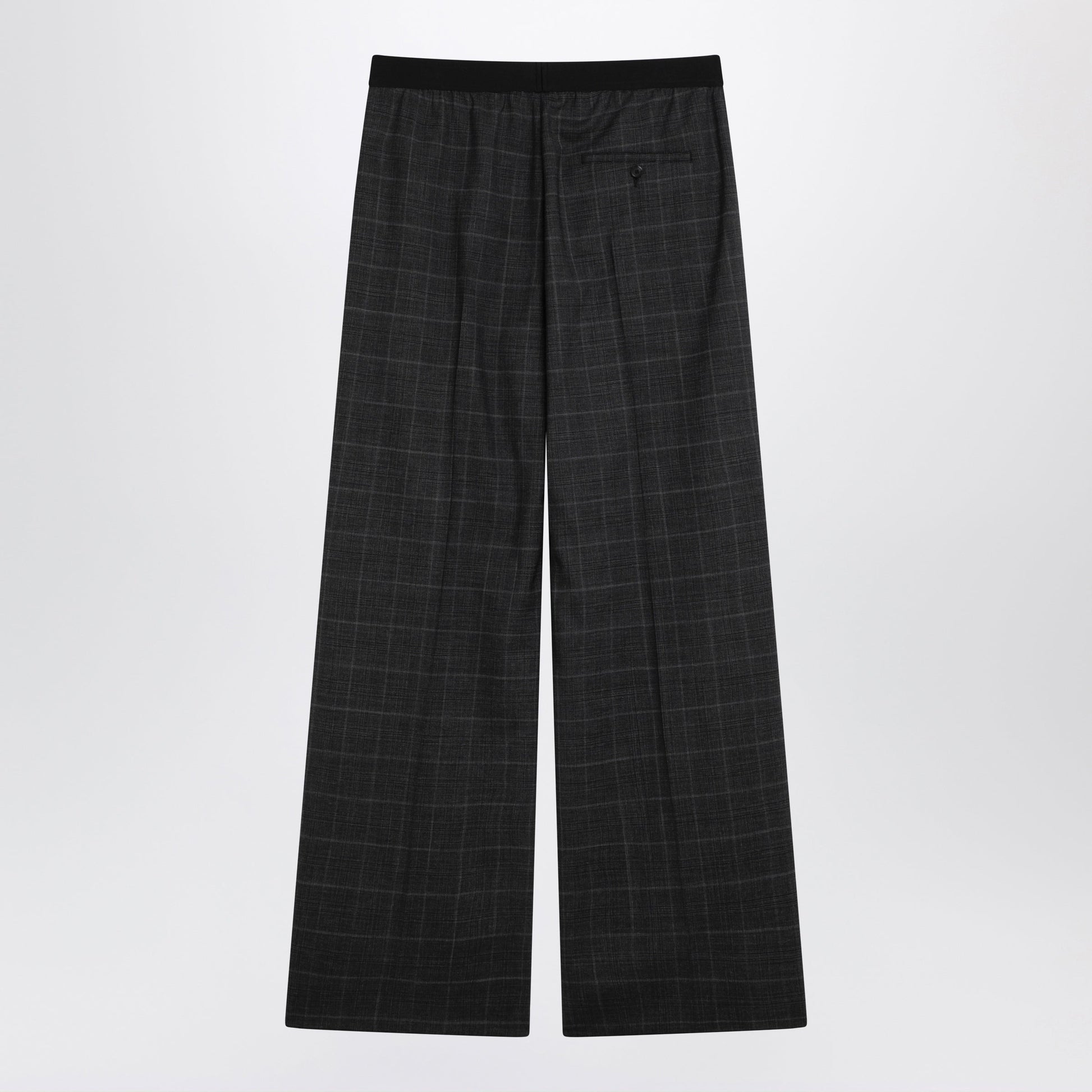 Balenciaga Dark Grey Tartan Trousers Men BALENCIAGA