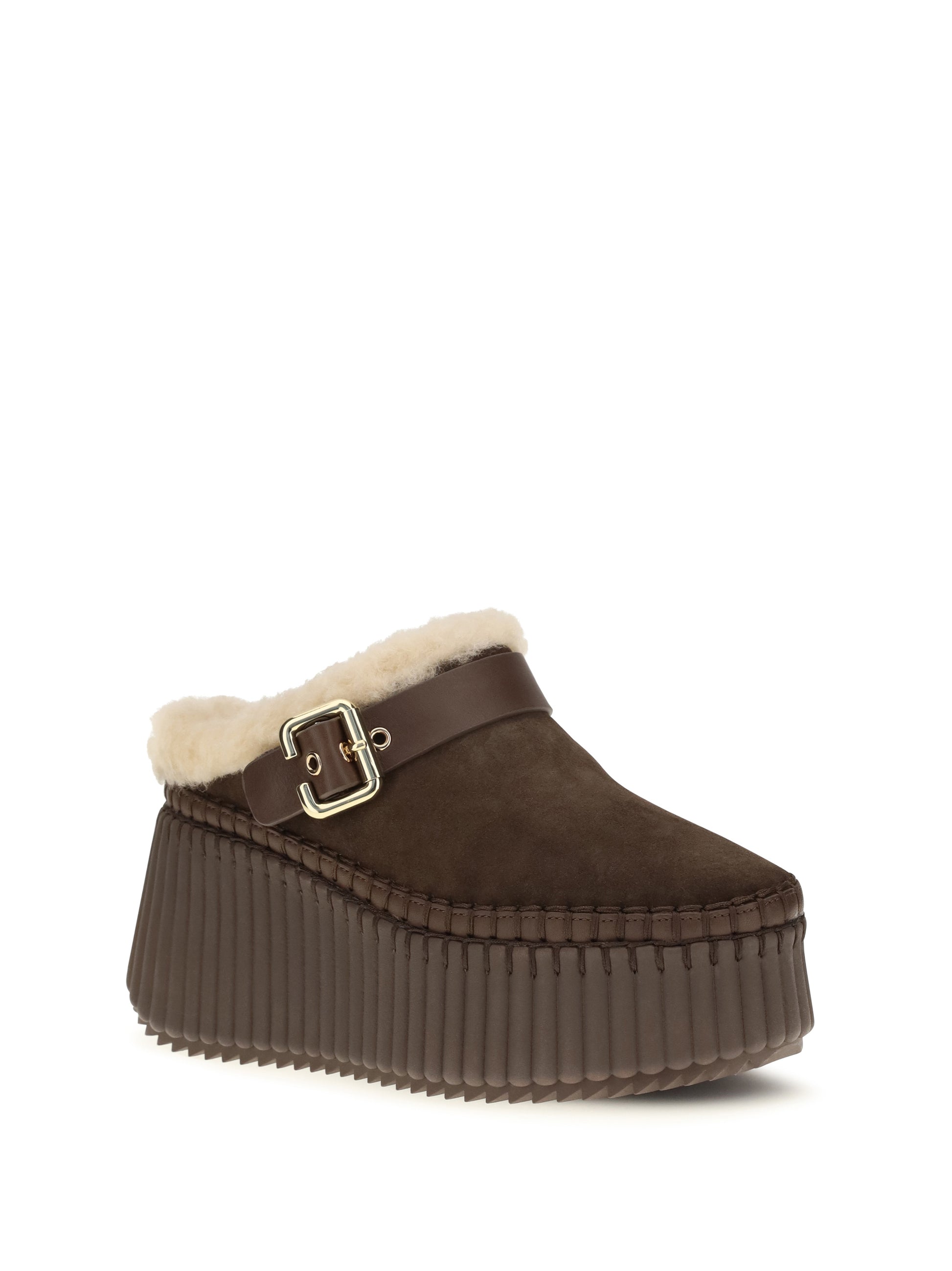 Chloé Women Nama Wedge Mules CHLOE