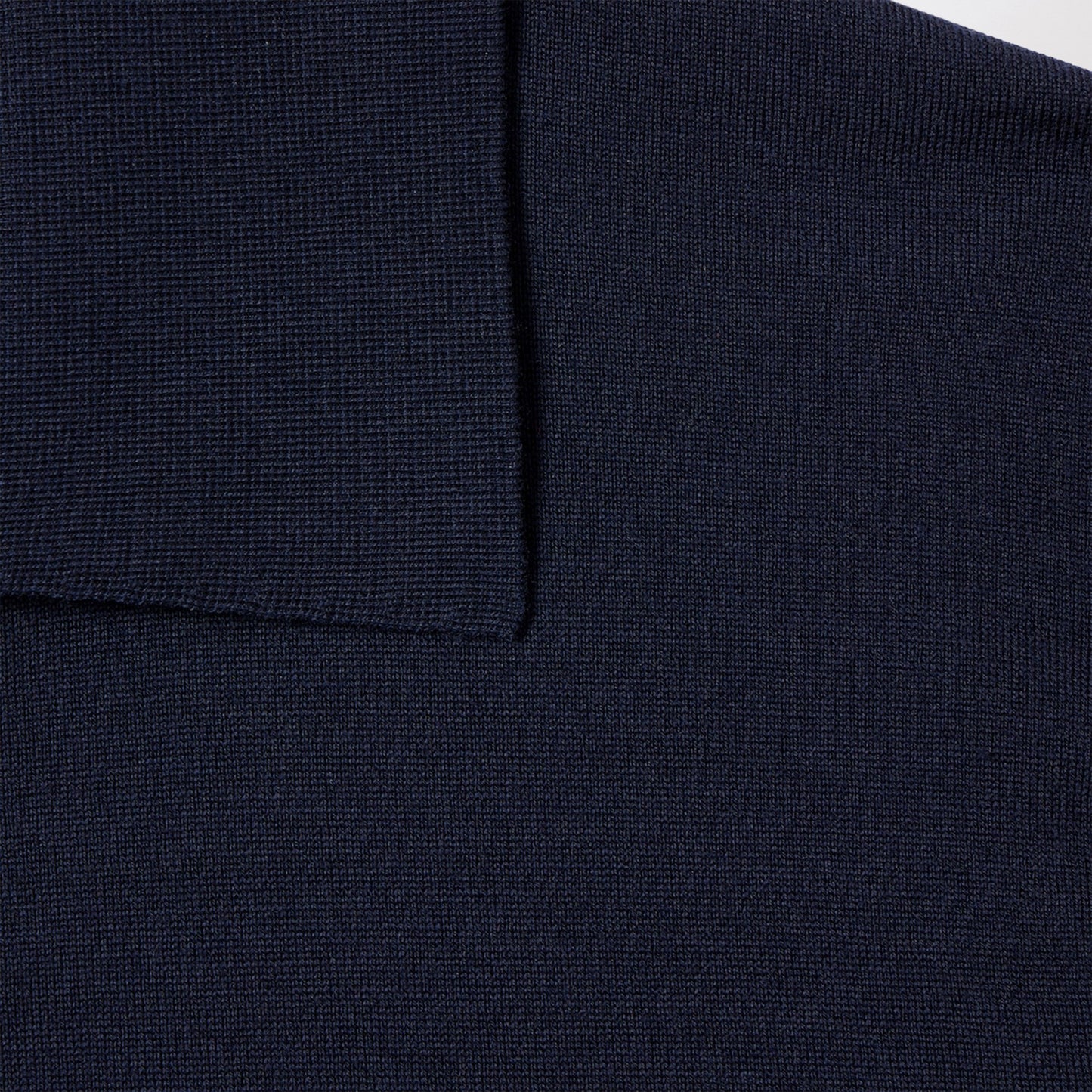 Gucci Dark Blue Wool Knit Polo With Gg Embroidery Men GUCCI