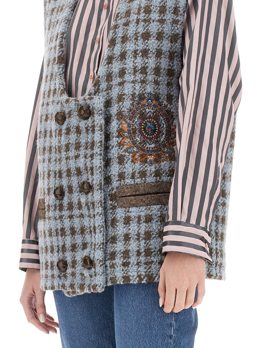 Etro Women Houndstooth Over Vest ETRO