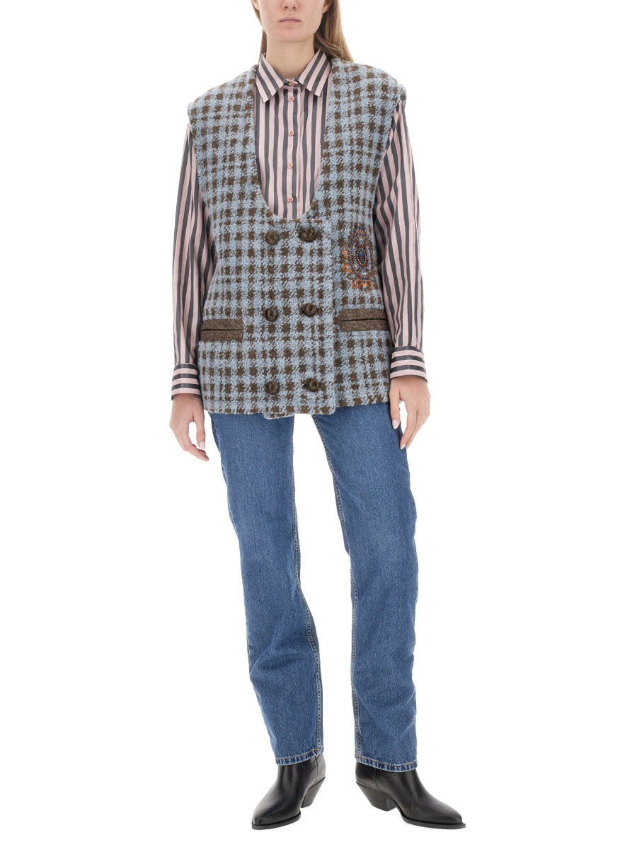 Etro Women Houndstooth Over Vest ETRO