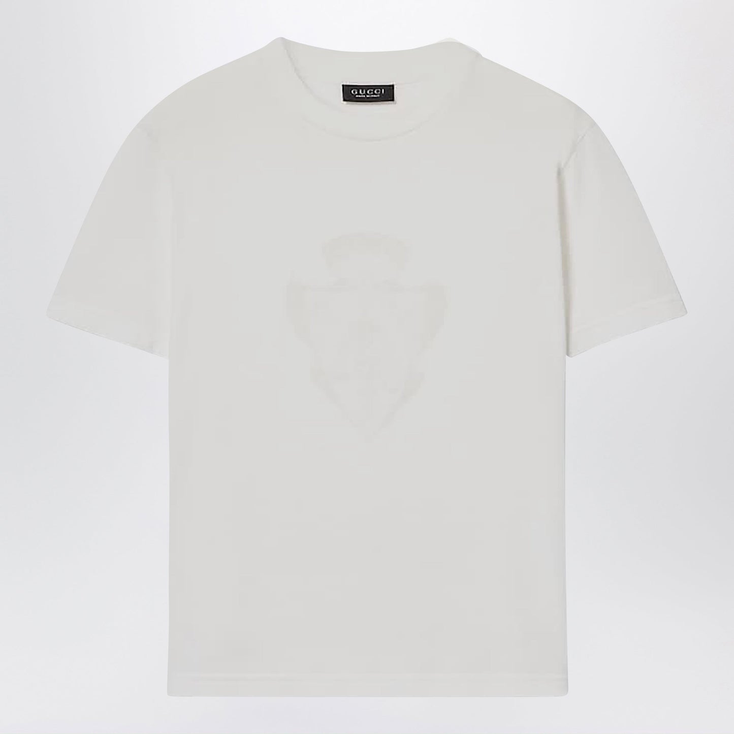 Gucci White Cotton T-Shirt With Logo Crest Women GUCCI