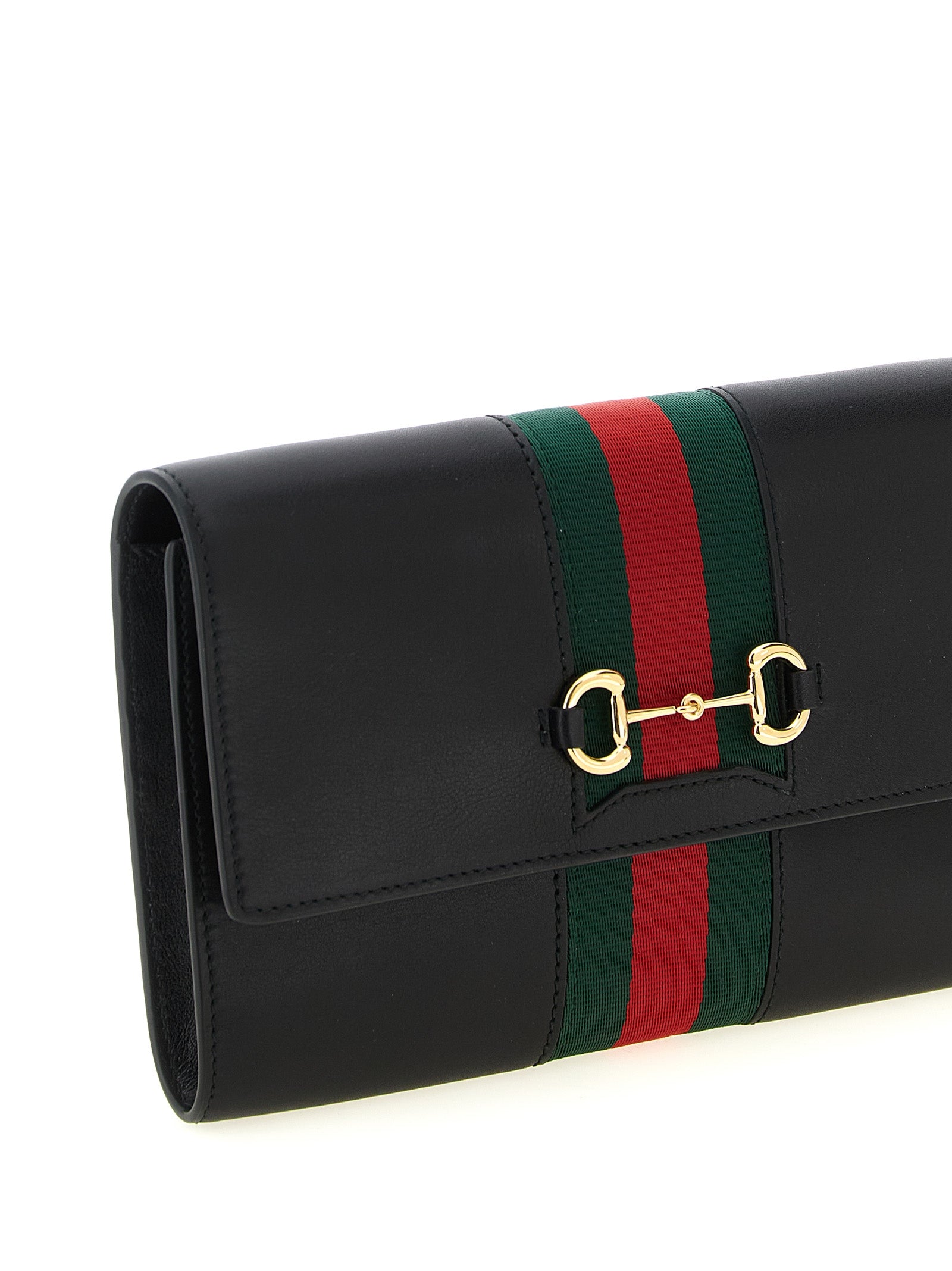 Gucci Women 'Gucci Horsebit Web' Wallet On Chain GUCCI