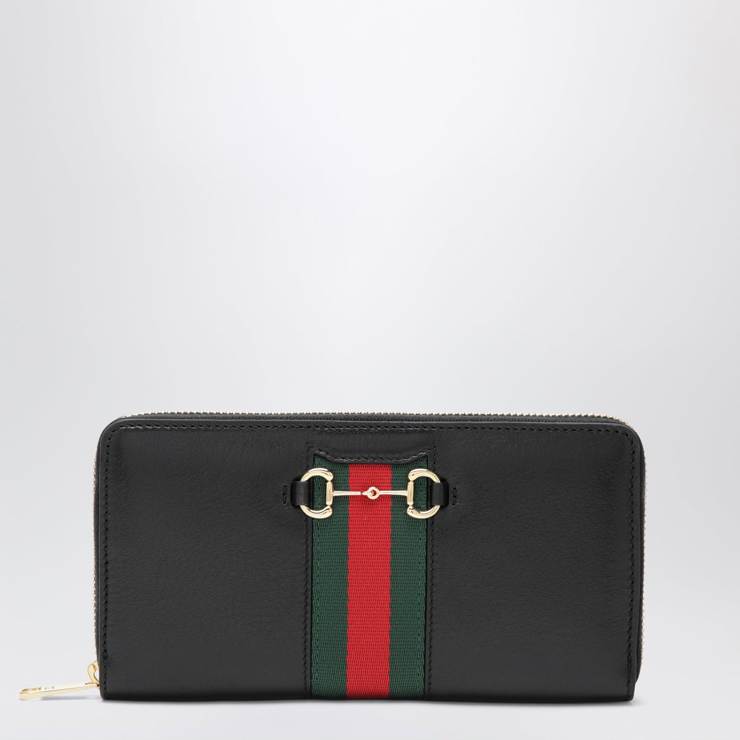 Gucci Black Horsebit Web Wallet Women GUCCI