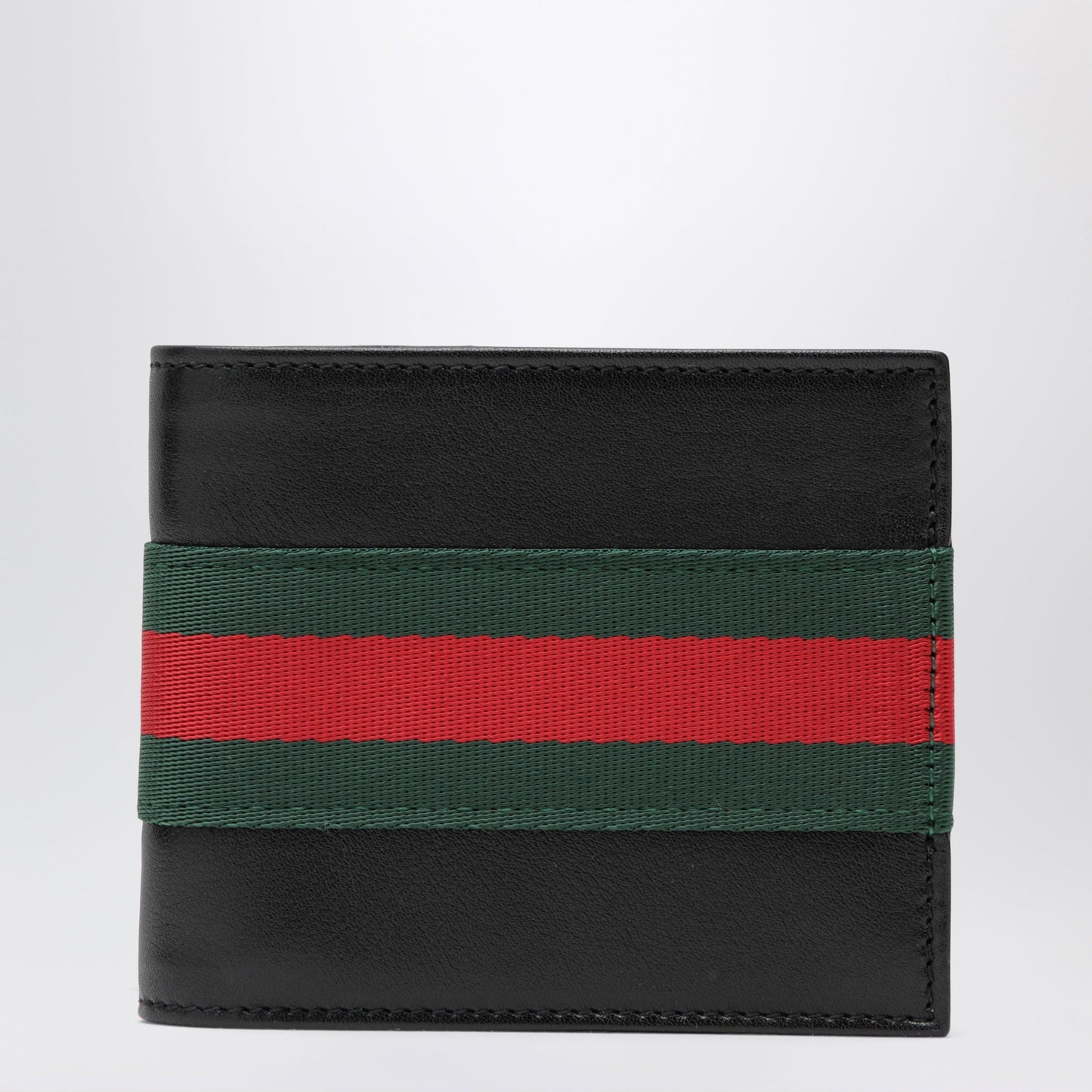 Gucci Web Trademark Bi-Fold Wallet Black Men GUCCI