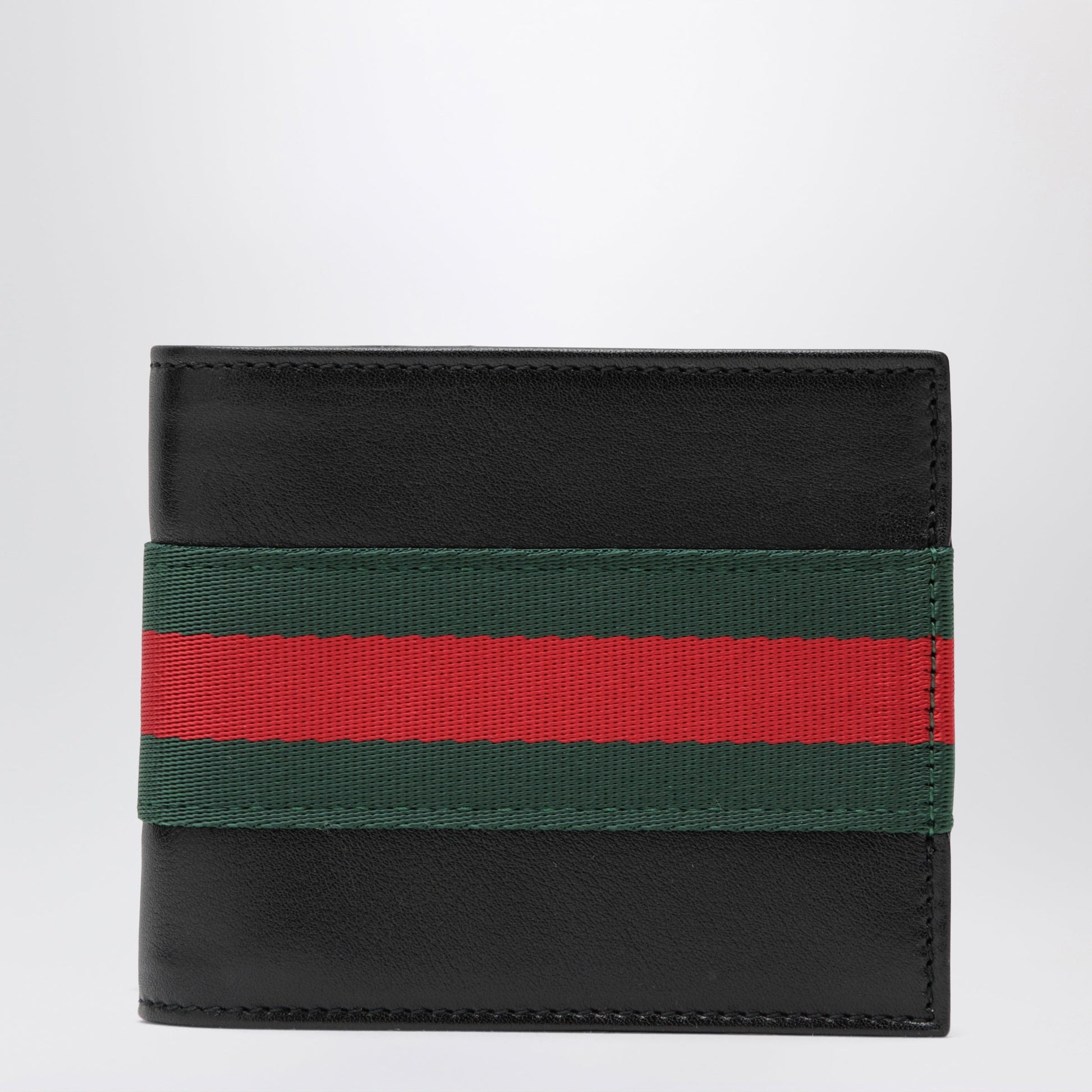 Gucci Web Trademark Bi-Fold Wallet Black Men GUCCI