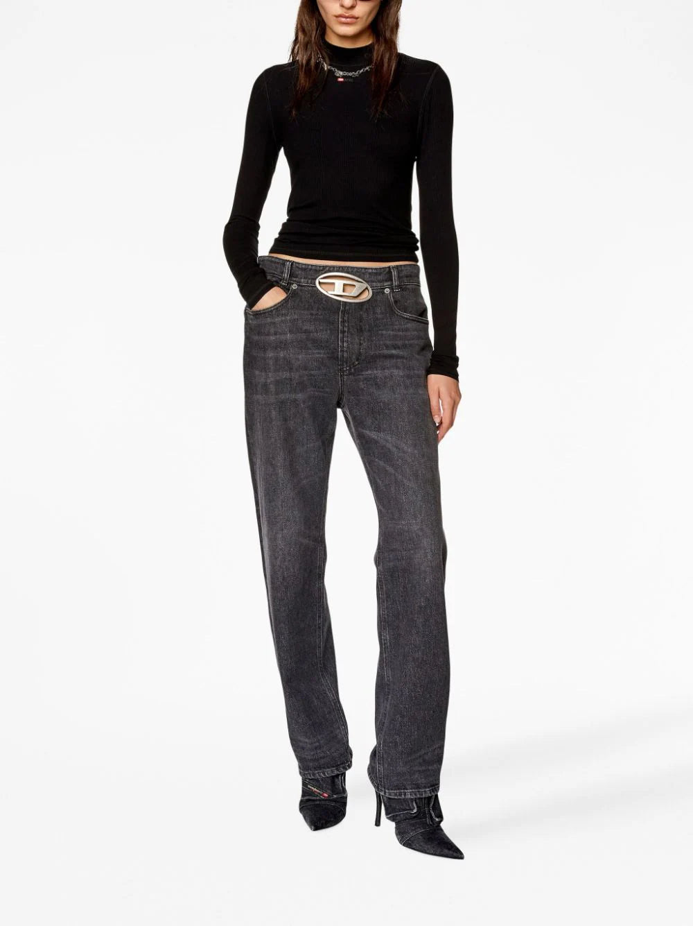 Diesel Women T-Mokky T-Shirt With Embroidery DIESEL