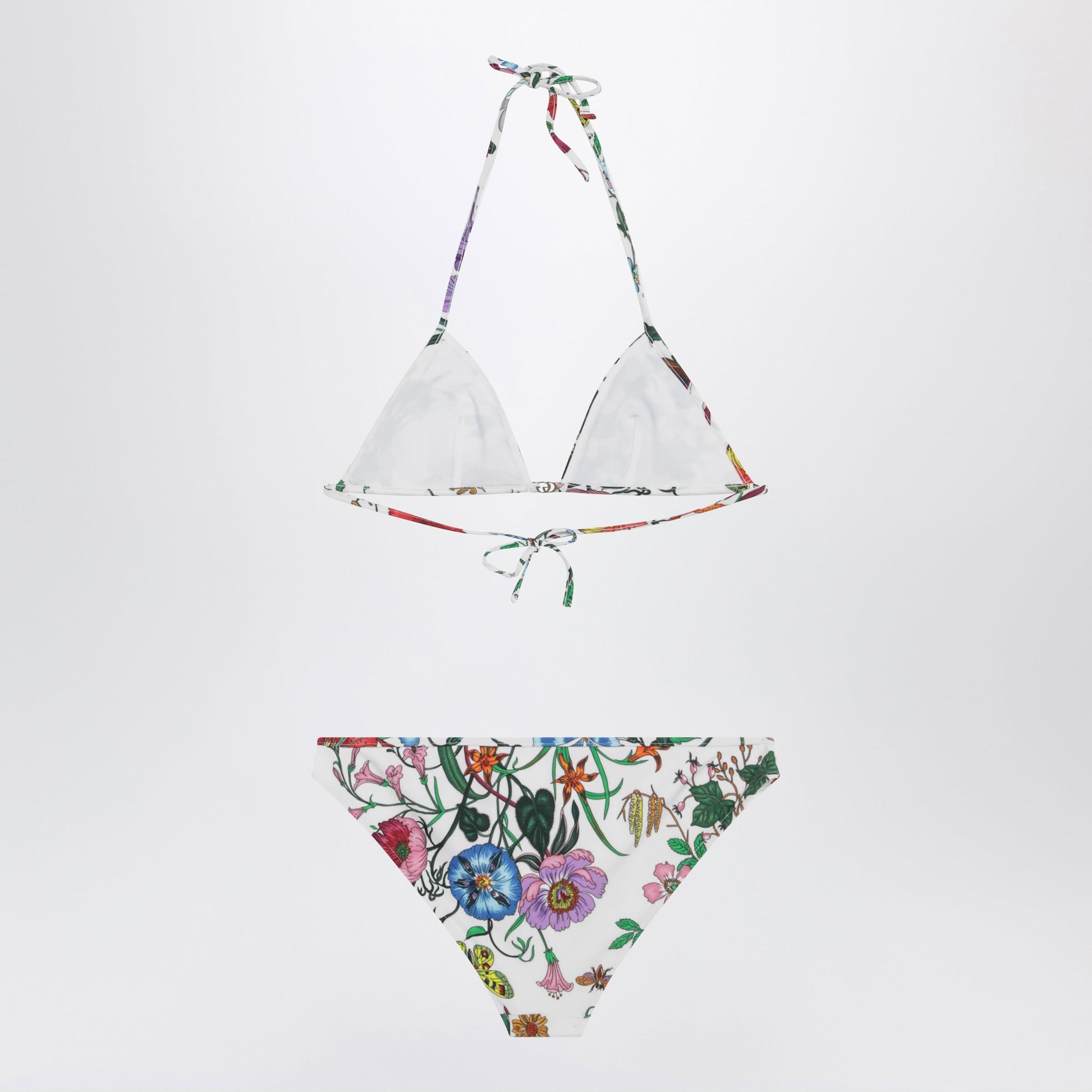 Gucci Sparkling Jersey Bikini With Gucci Flora Print Women GUCCI