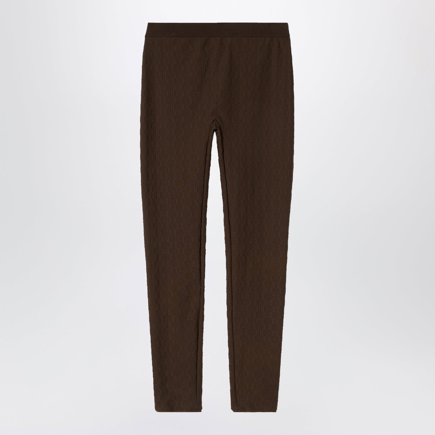 Gucci Brown Gg Jacquard Jersey Leggings Women GUCCI