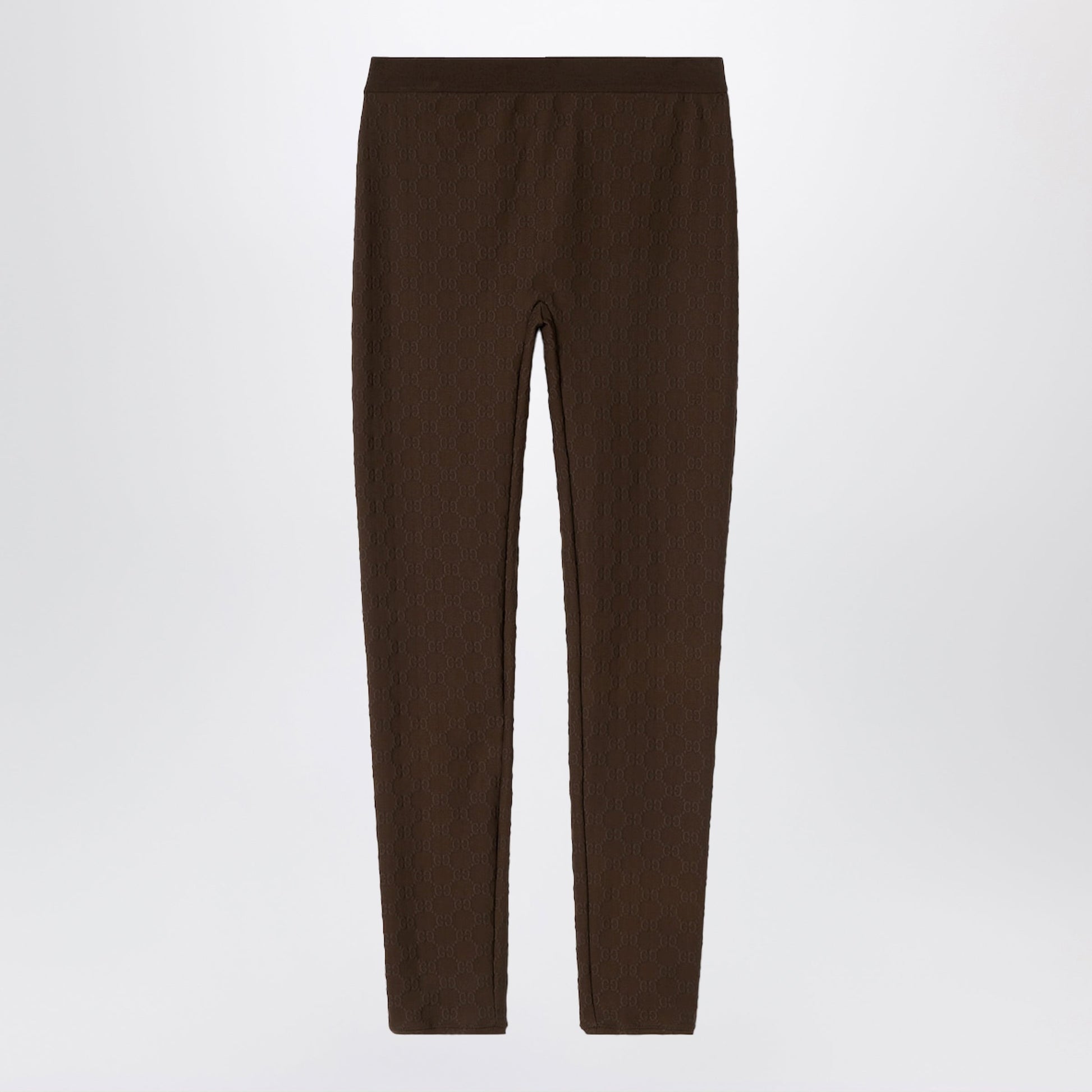 Gucci Brown Gg Jacquard Jersey Leggings Women GUCCI