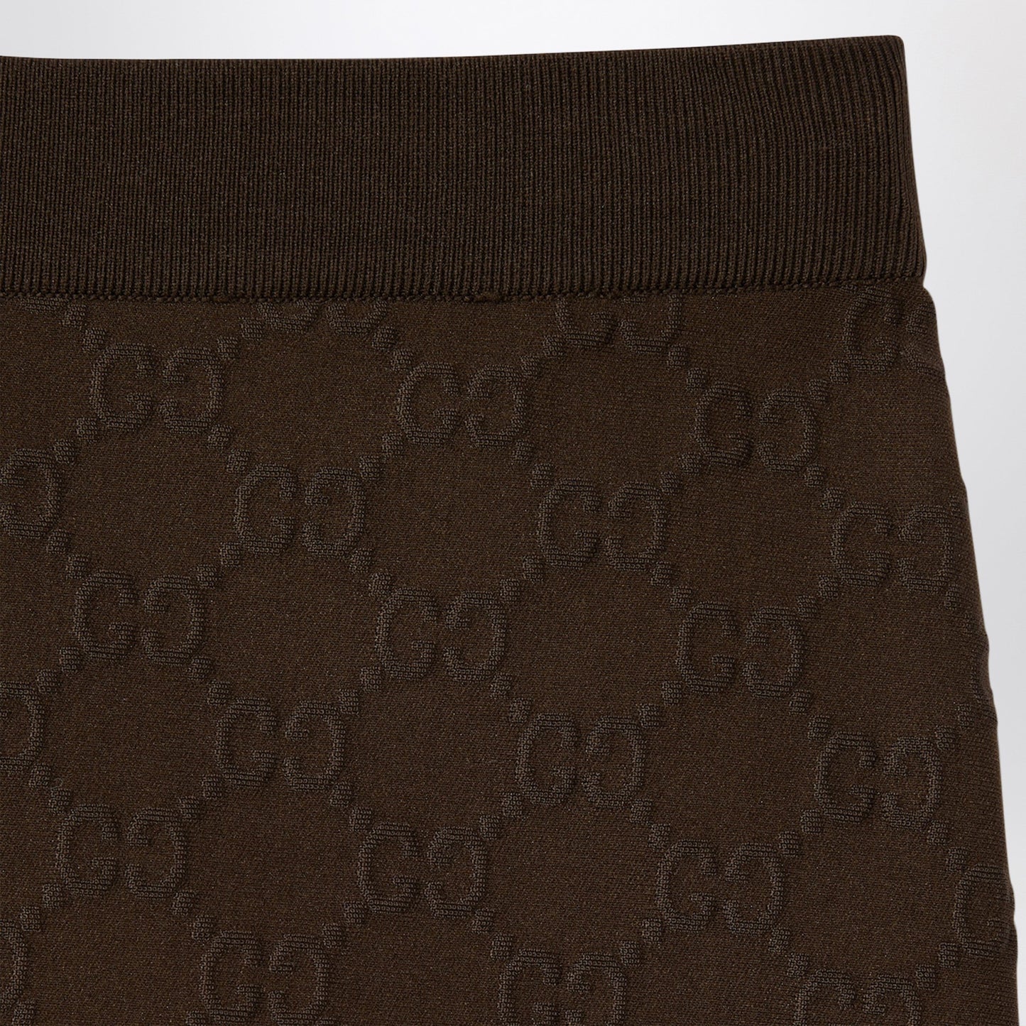 Gucci Brown Gg Jacquard Jersey Leggings Women GUCCI