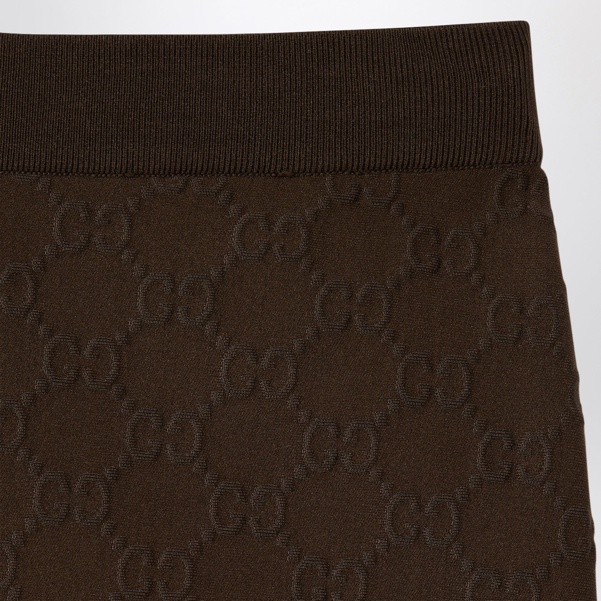 Gucci Brown Gg Jacquard Jersey Leggings Women GUCCI