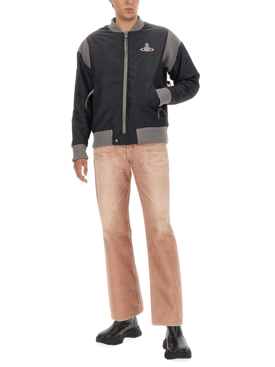 Vivienne Westwood Men Bomber Jacket With Logo VIVIENNE WESTWOOD