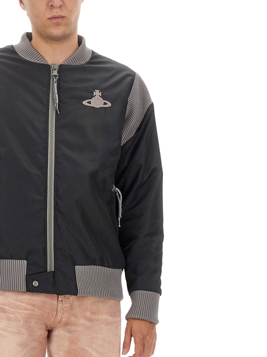 Vivienne Westwood Men Bomber Jacket With Logo VIVIENNE WESTWOOD
