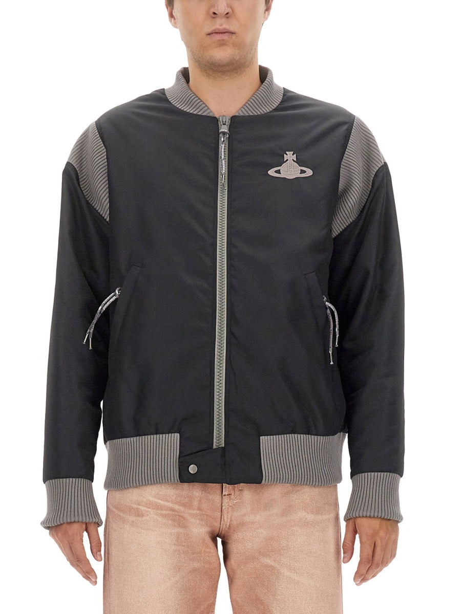 Vivienne Westwood Men Bomber Jacket With Logo VIVIENNE WESTWOOD