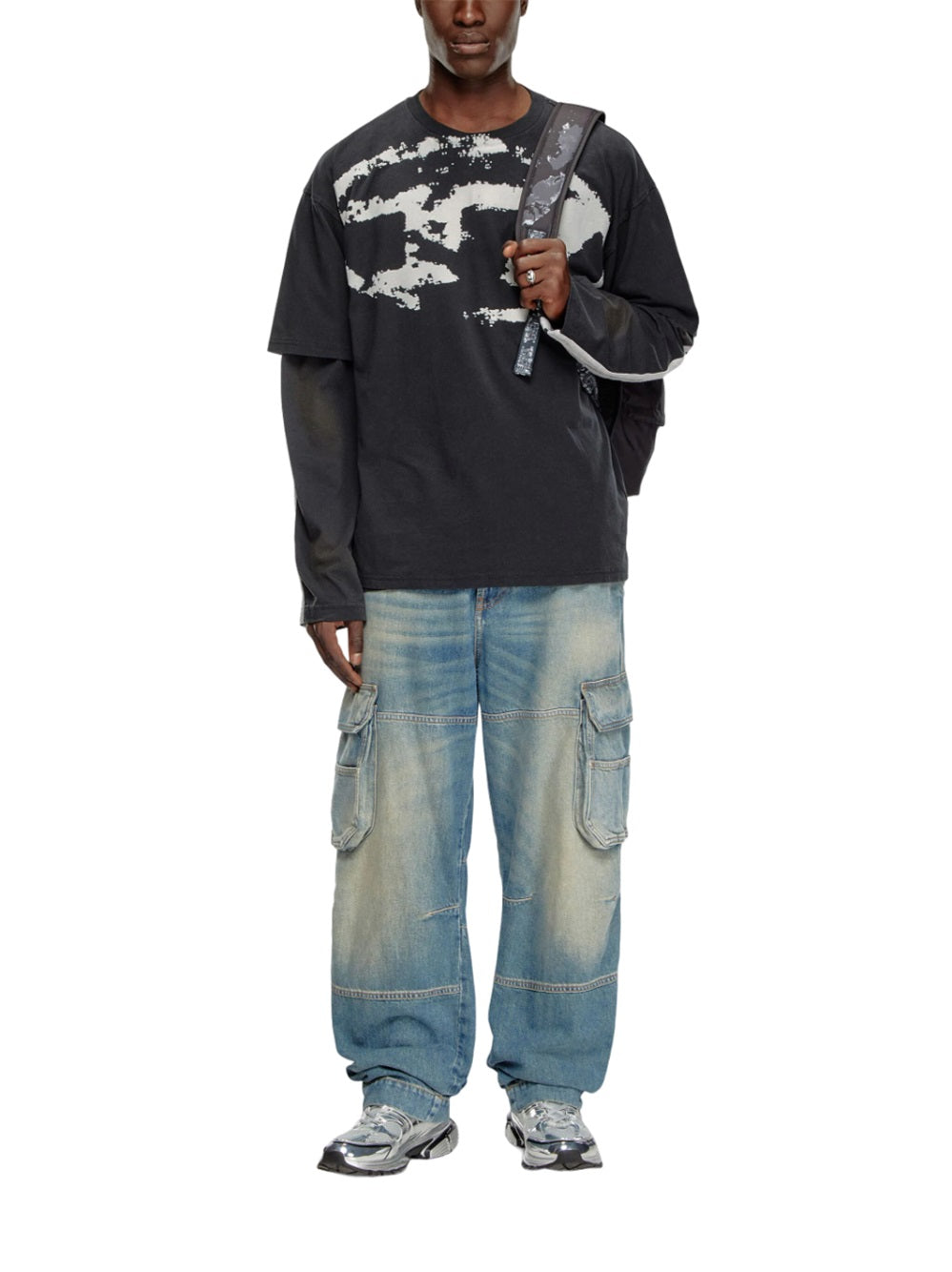 Diesel Men T-Boxt T-Shirt With Flocked Logo DIESEL