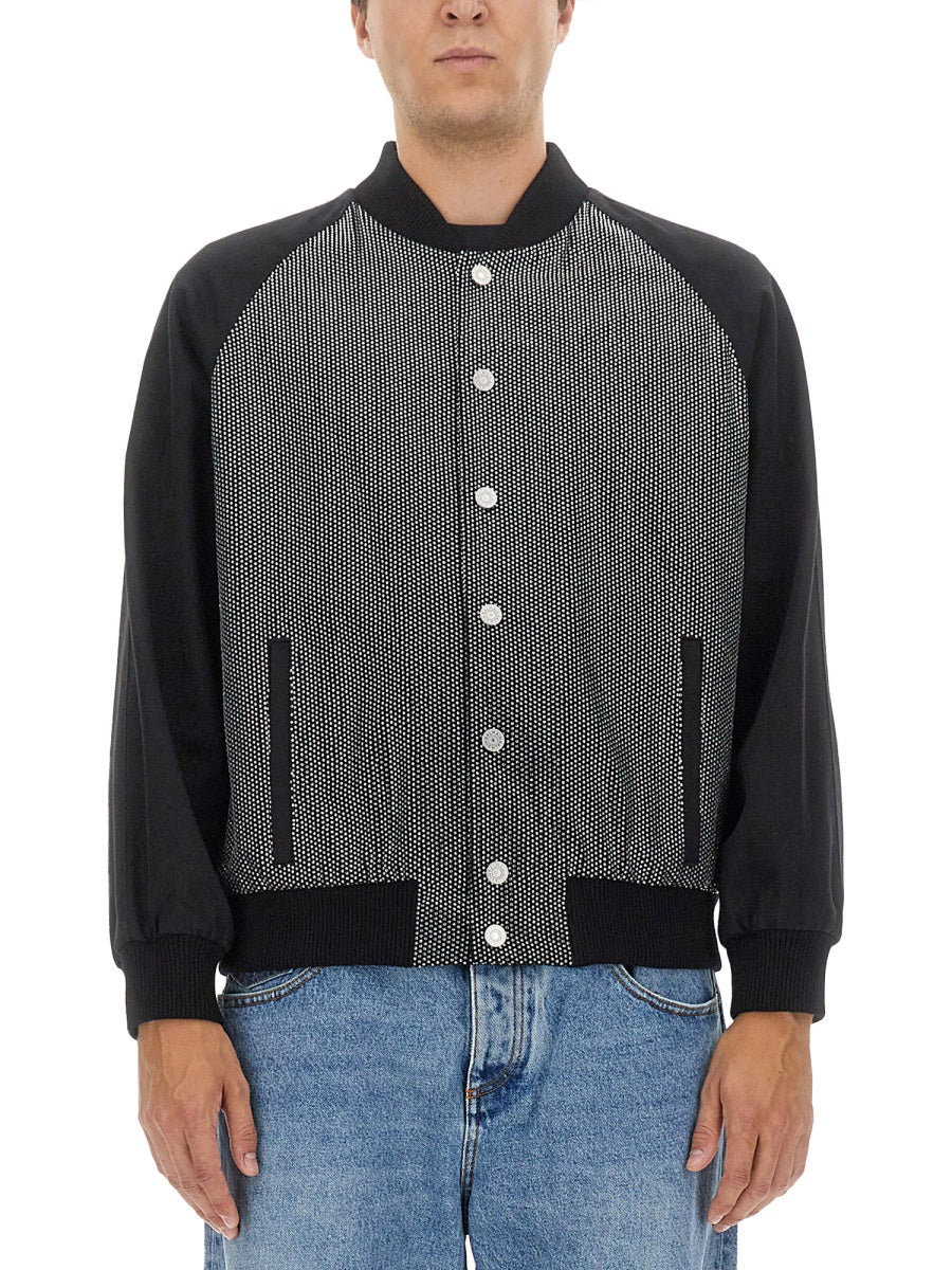 Balmain Men Bomber Jacket With Logo BALMAIN