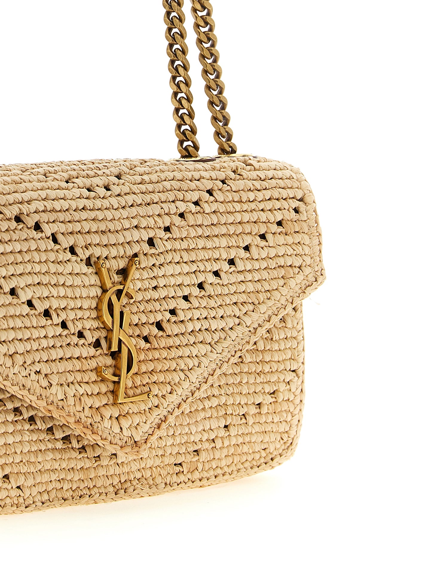 Saint Laurent Women Small Loulou Raffia Bag SAINT LAURENT