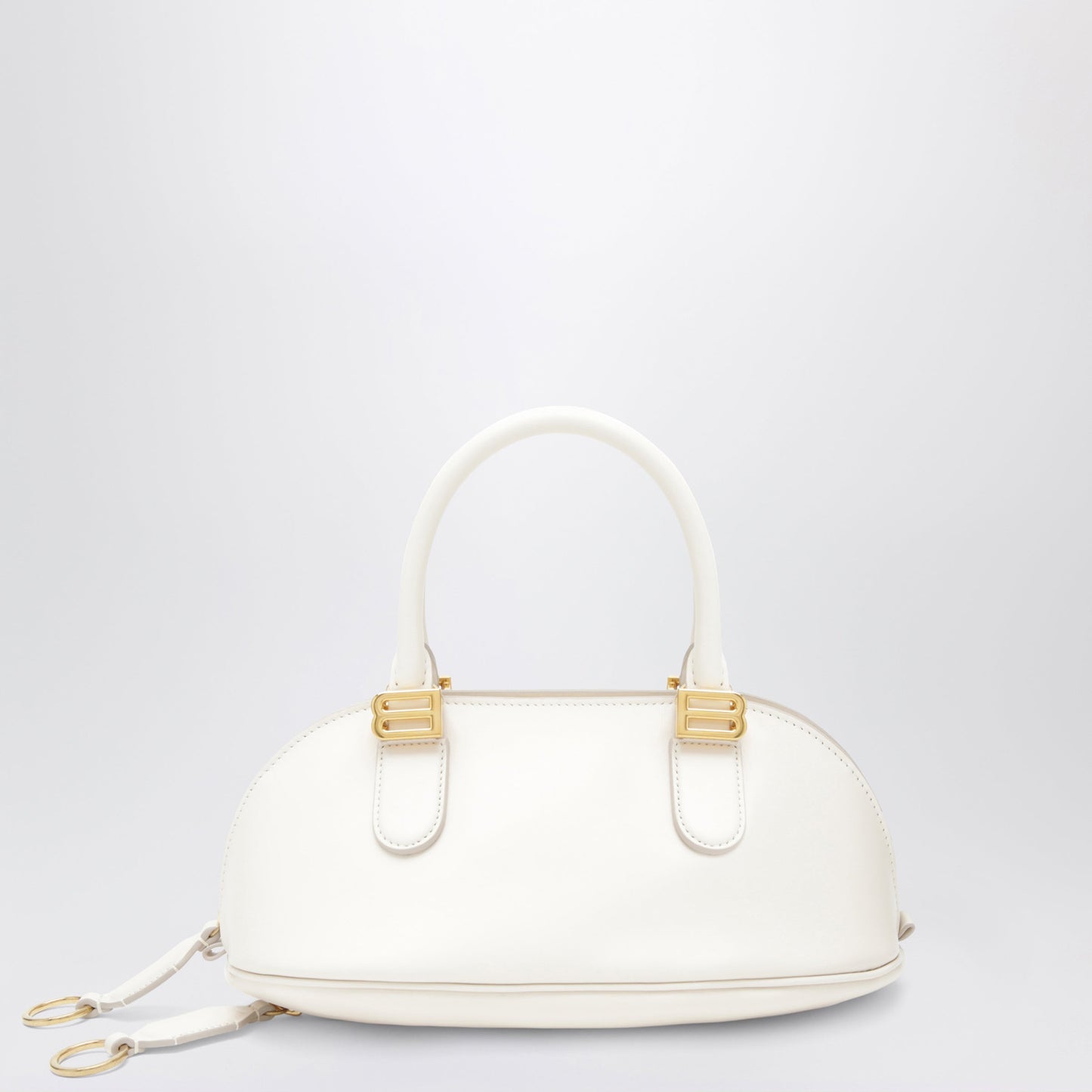 Balenciaga Cream Leather Bolero Mini Bowling Bag Women BALENCIAGA