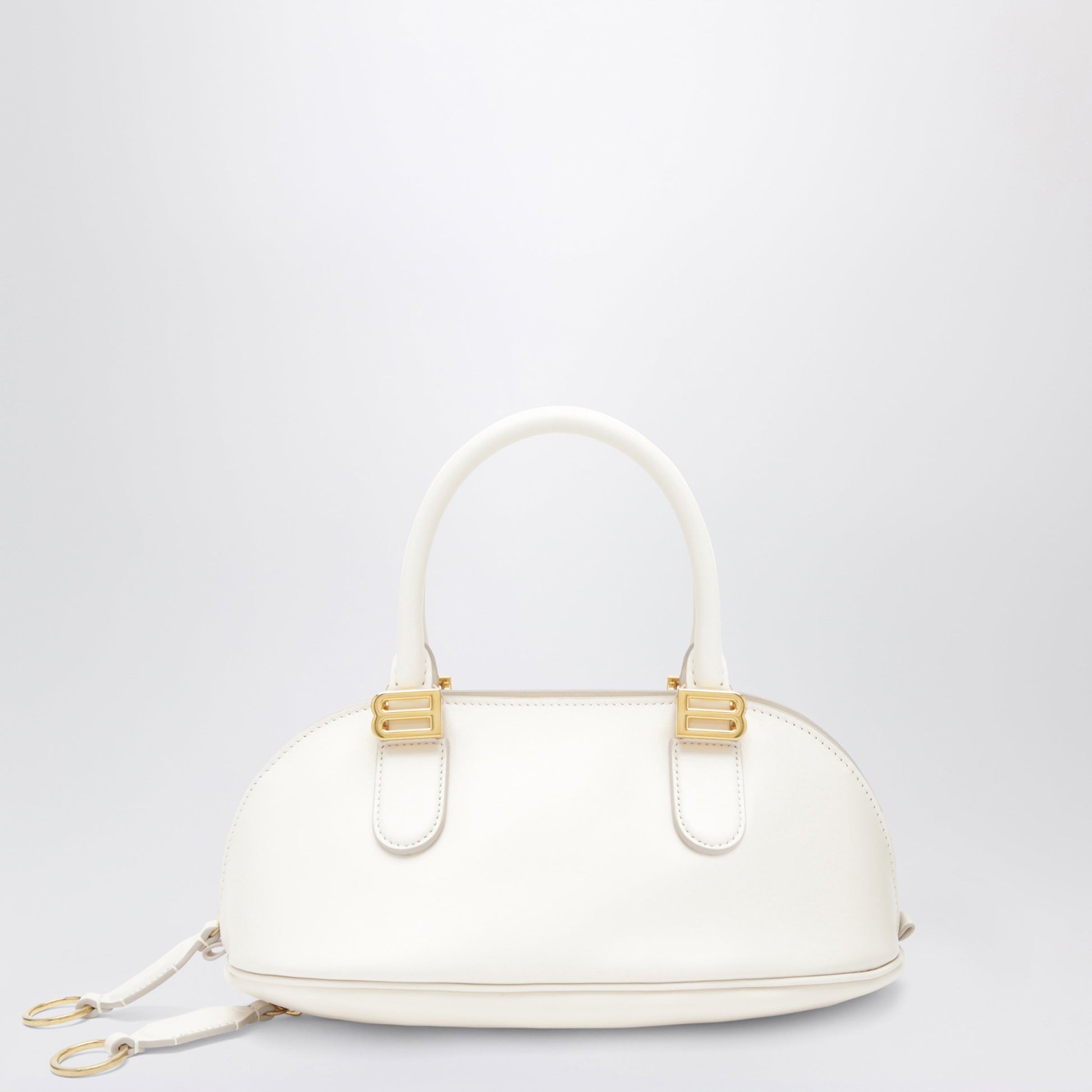 Balenciaga Cream Leather Bolero Mini Bowling Bag Women BALENCIAGA