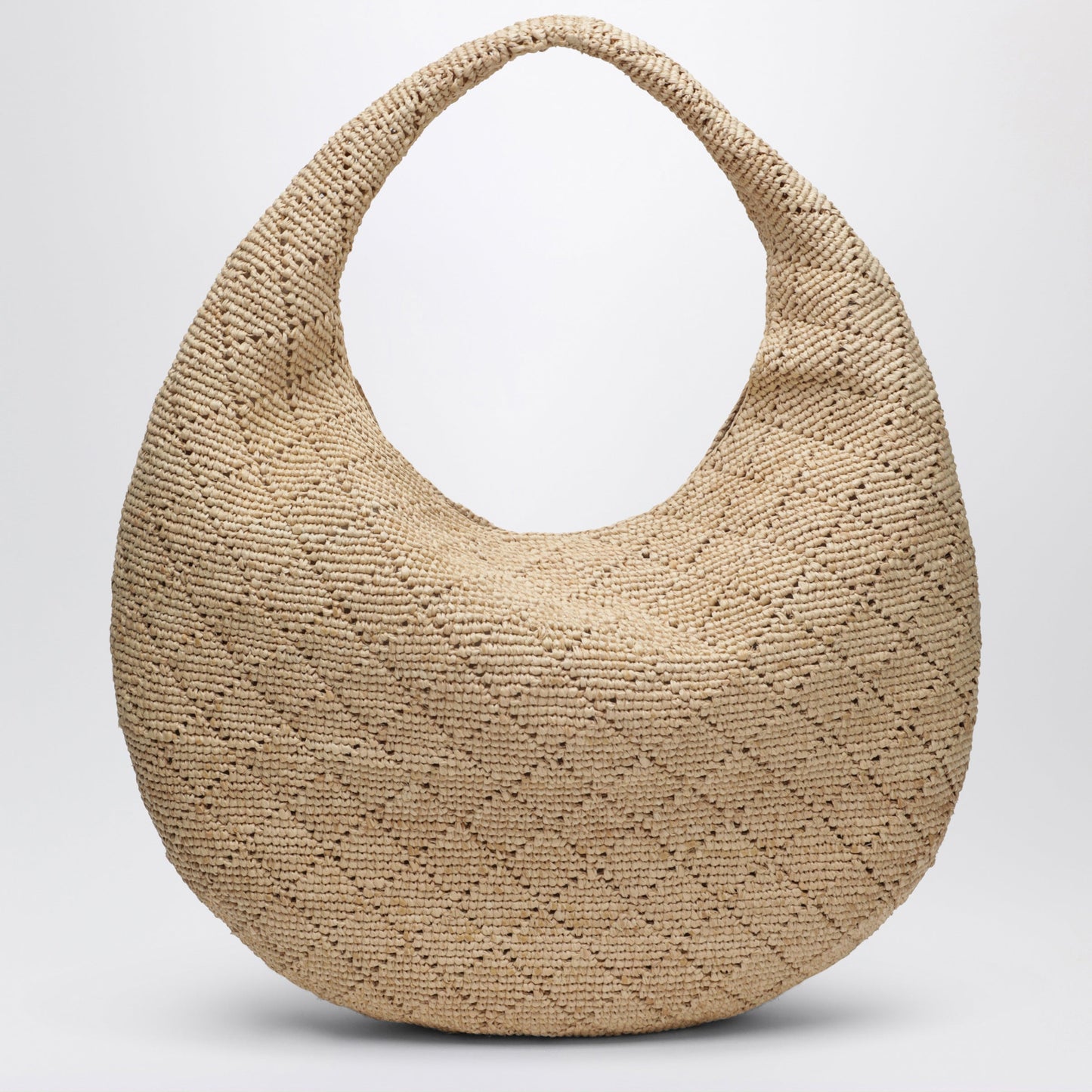 Saint Laurent Icare Hobo Bag In Crochet Raffia Pale Brown Women SAINT LAURENT