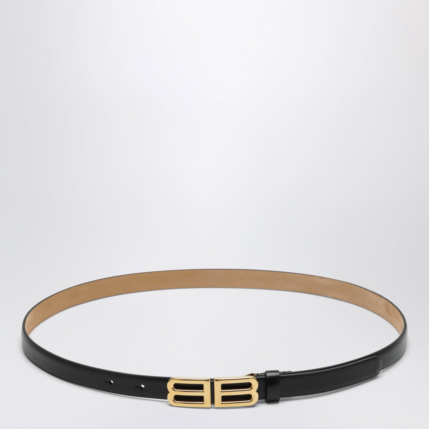 Balenciaga Bolero Bb Calfskin Leather Belt In Black Women BALENCIAGA