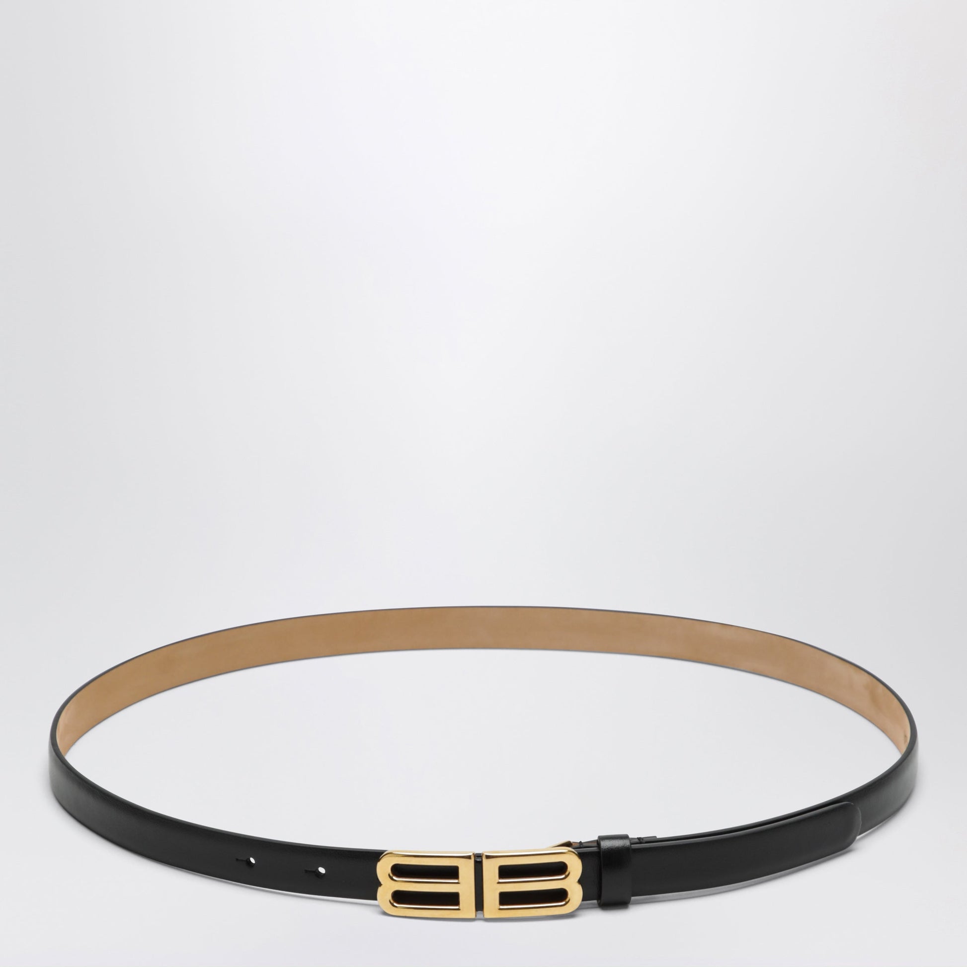 Balenciaga Bolero Bb Calfskin Leather Belt In Black Women BALENCIAGA