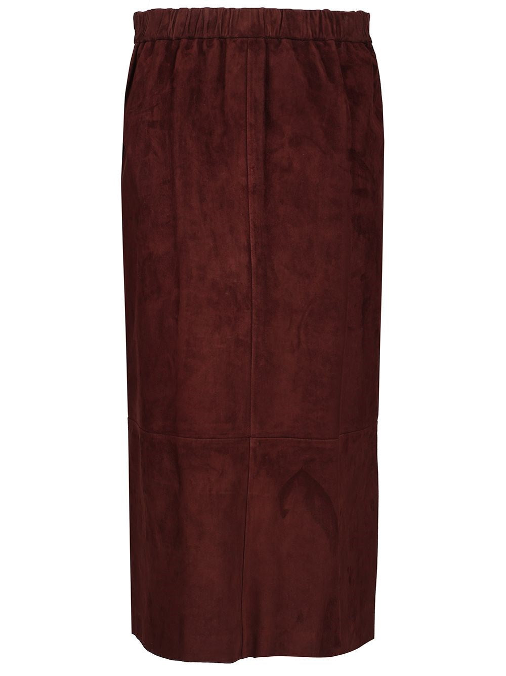 'S Max Mara Women Suede Longuette Skirt S MAX MARA