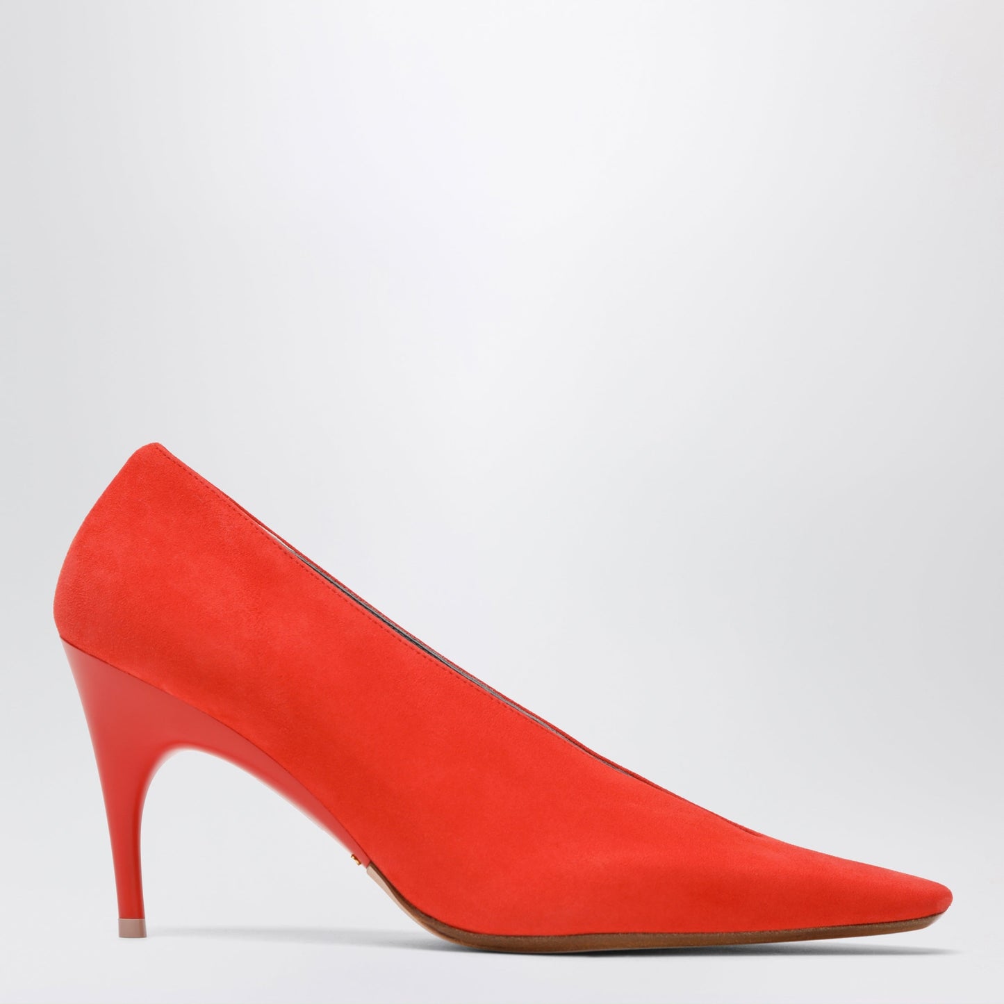 Balenciaga Duchesse 90 Mm Suede Goatskin Pumps In Tangerine Women BALENCIAGA