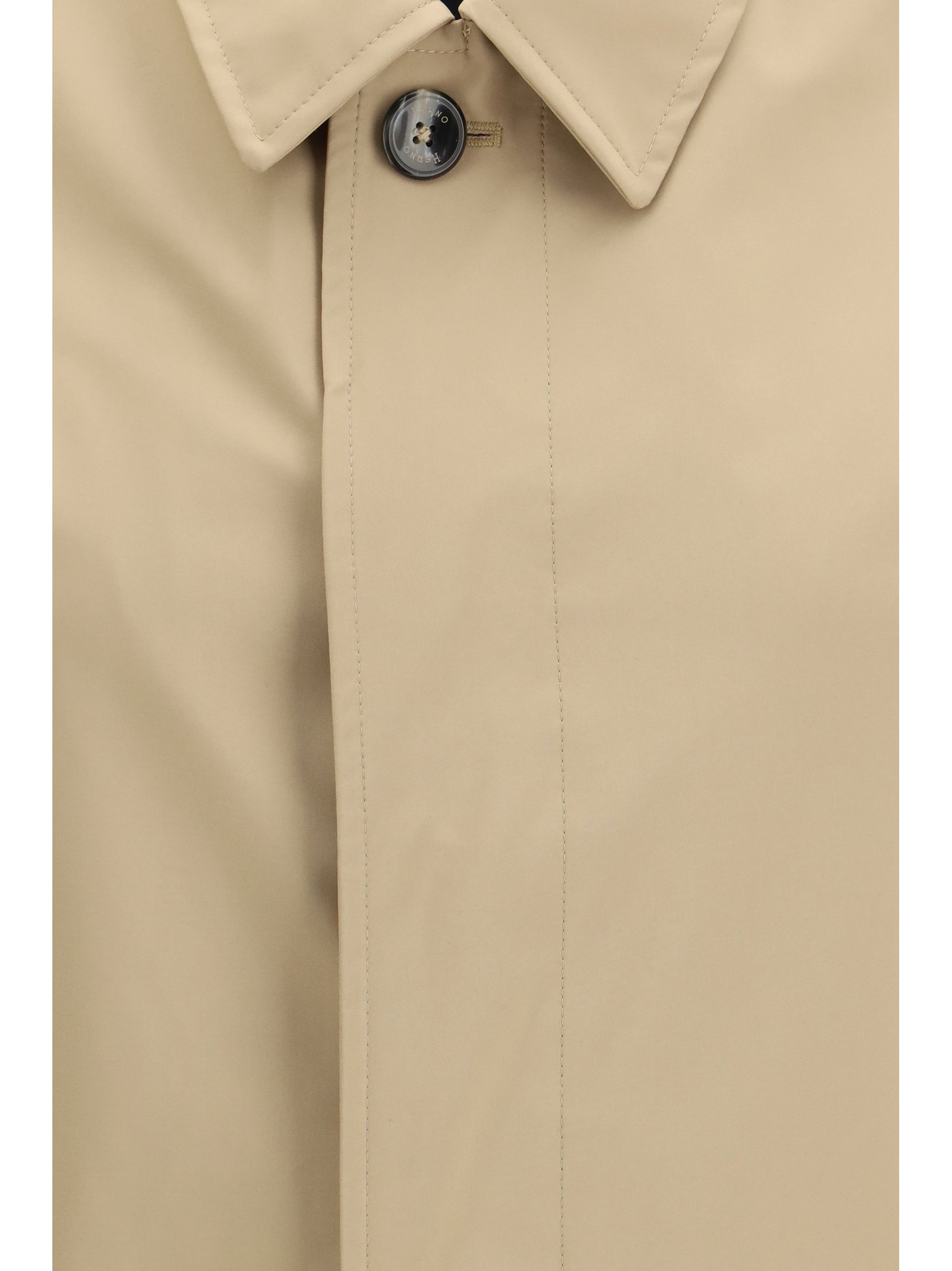 Herno Men Polyester Trench HERNO