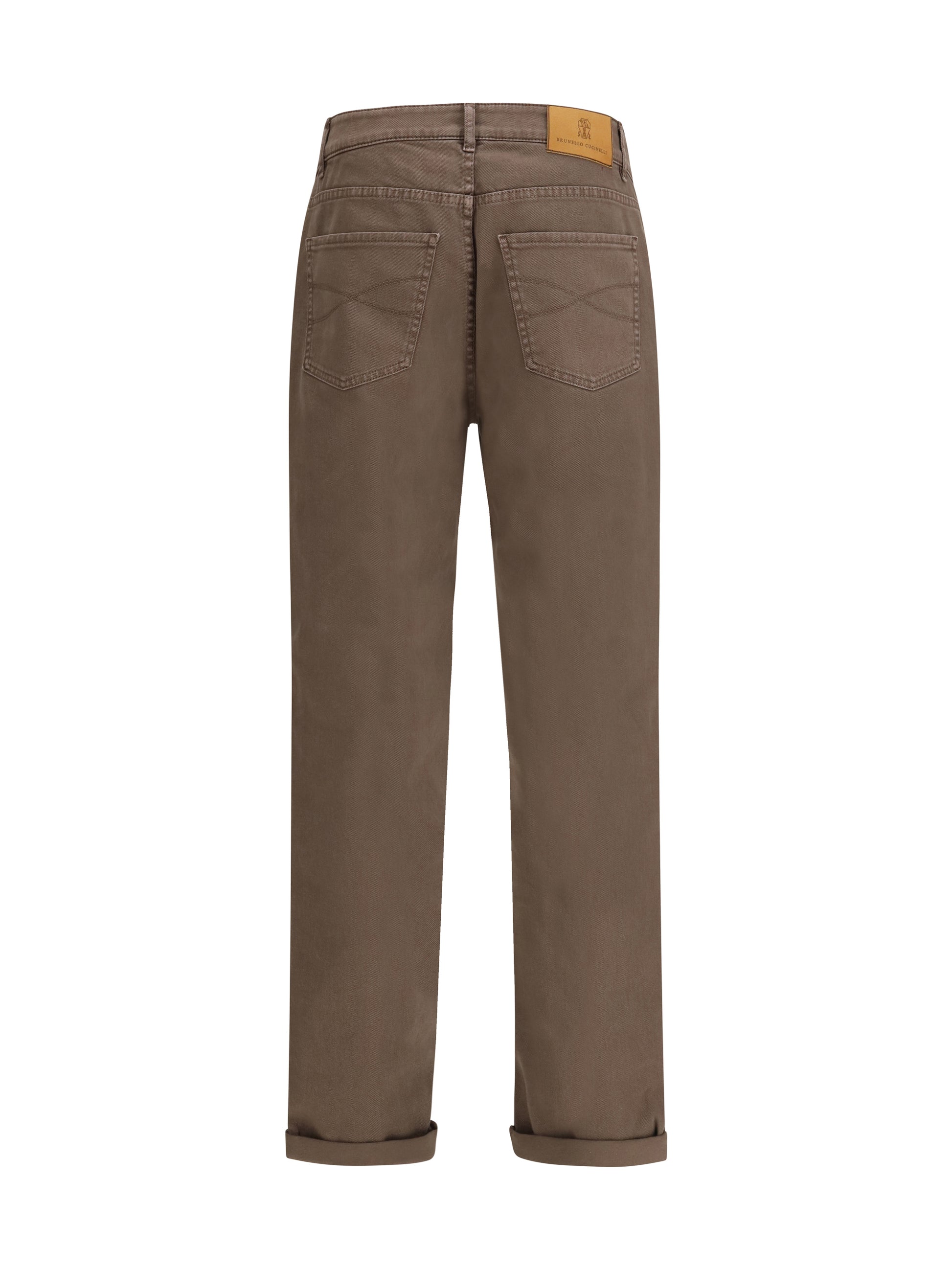 Brunello Cucinelli Men Jeans With Turn-Up Hem BRUNELLO CUCINELLI