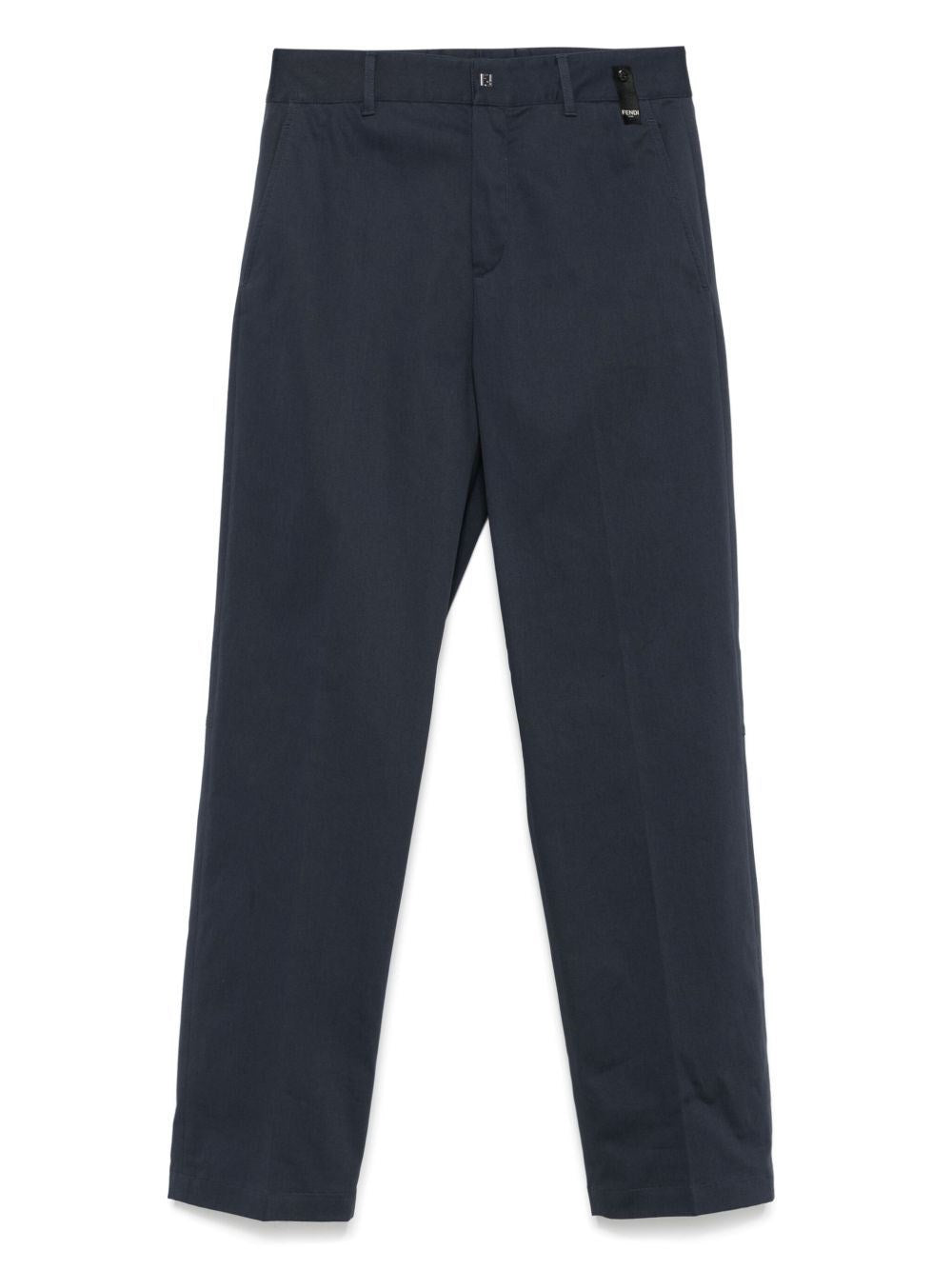 Fendi Men Gabardine Cigarette Trousers FENDI