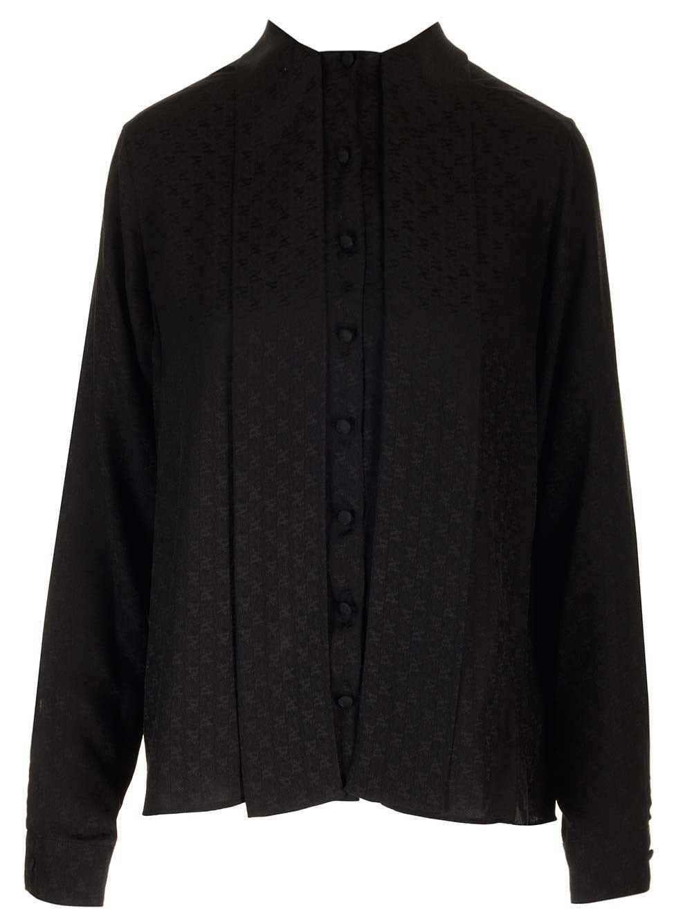 Palm Angels Women Monogram Silk Blouse PALM ANGELS