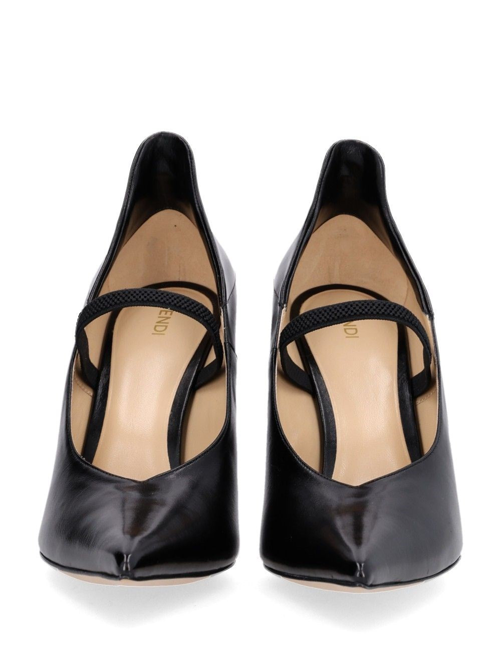 Fendi Women Leather Pumps With Transparent Heel FENDI
